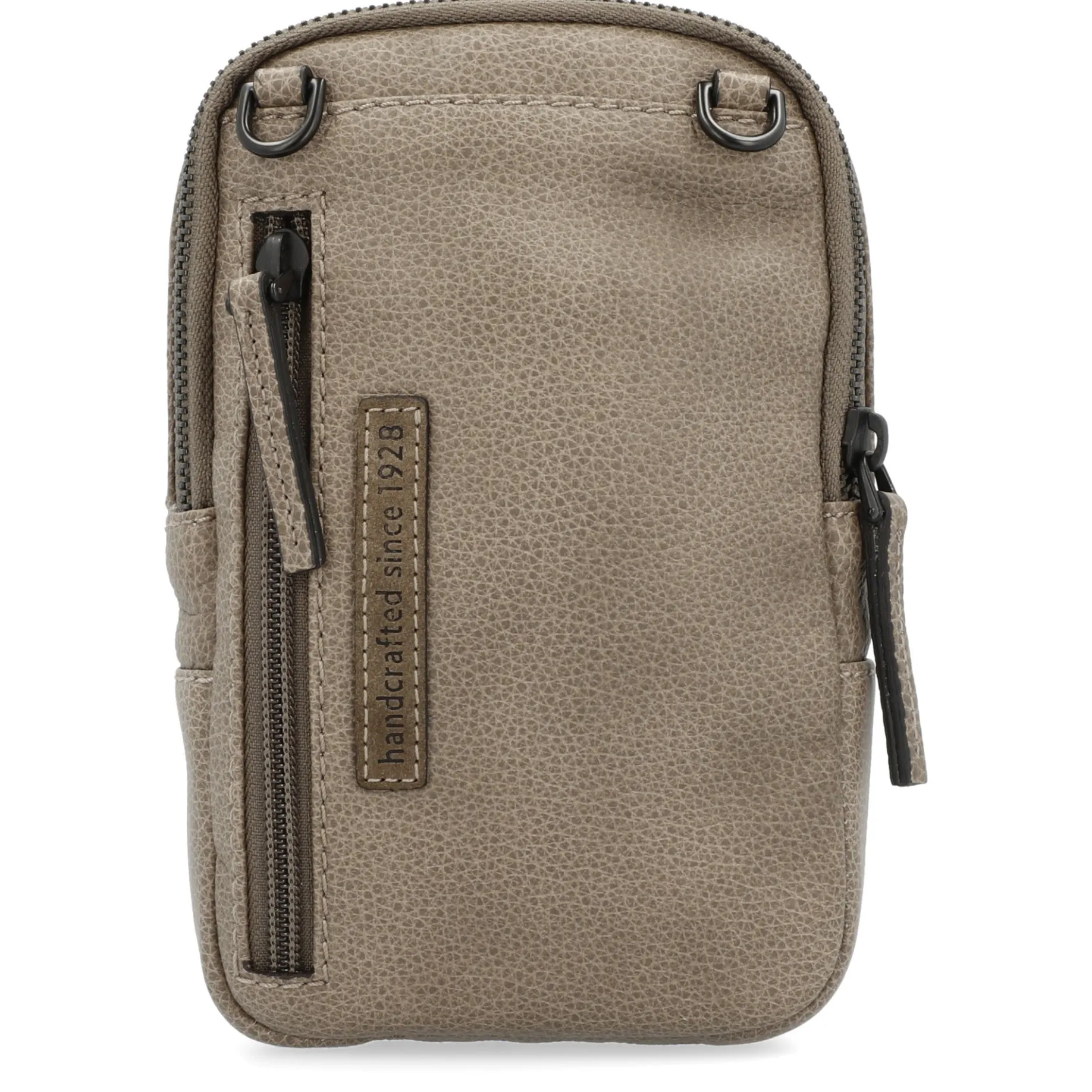 Casual - Umhängetasche 19 cm Rindleder (taupe)
