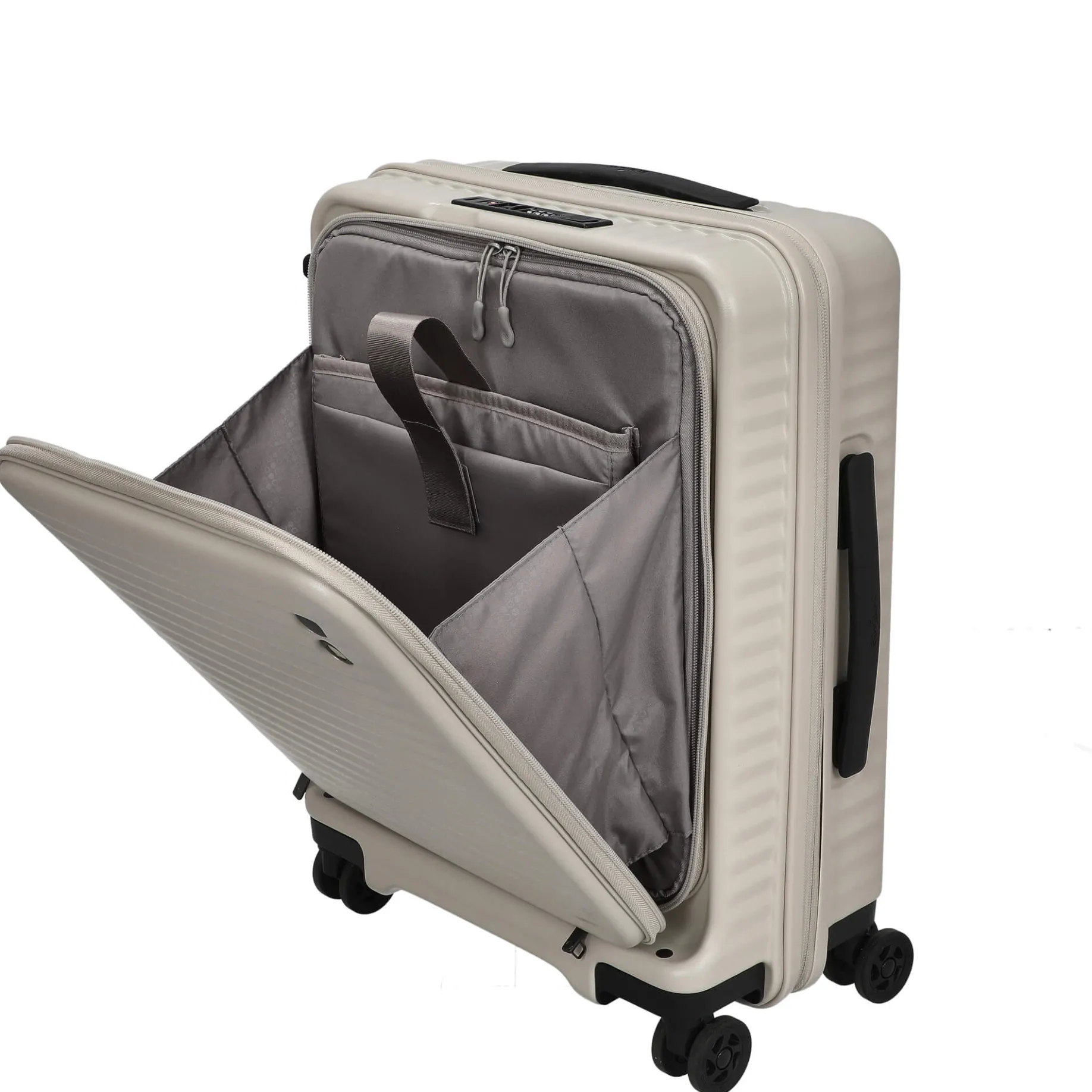 Celestra FA - 4-Rollen-Kabinentrolley 14" S 55 cm erw. USB (white sand)