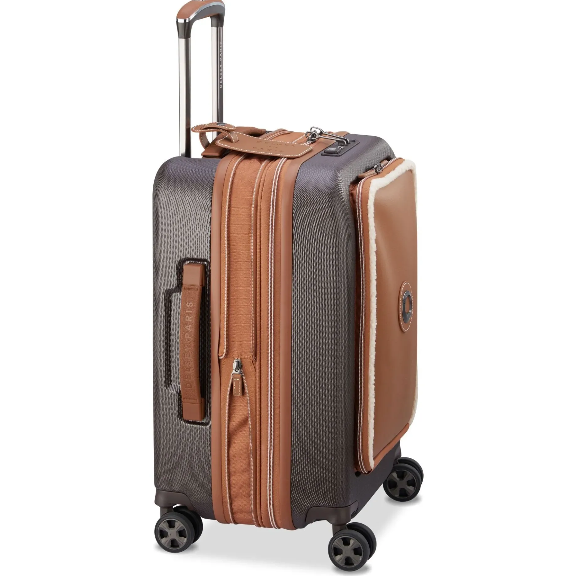 Chatelet Air 2.0 - 4-Rollen-Kabinentrolley 55 cm erw. 14" USB (braun)