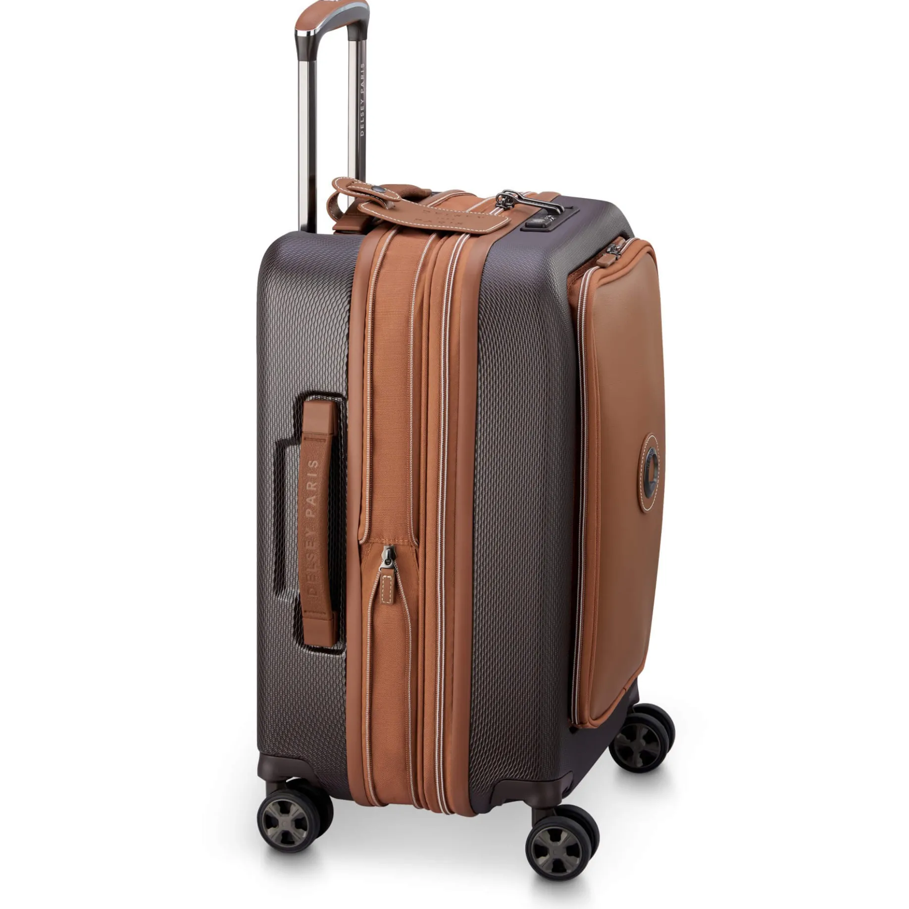 Chatelet Air 2.0 - 4-Rollen-Kabinentrolley 55 cm erw. 14" USB (braun)