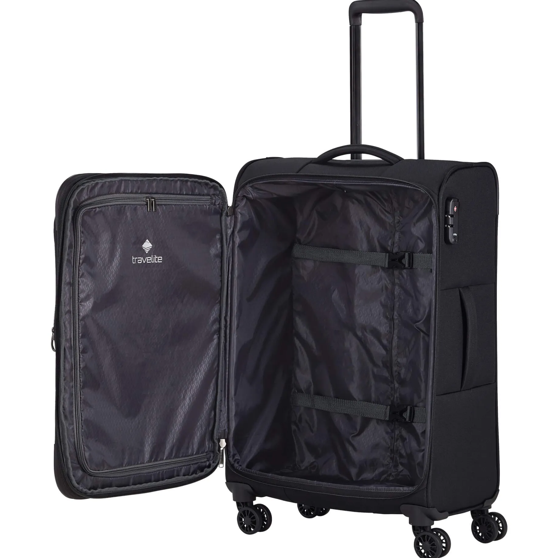 Chios - 4-Rollen-Trolley M 67 cm erw. (schwarz)