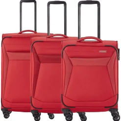 Chios - 4-Rollen-Trolley Set 3tlg. (rot)