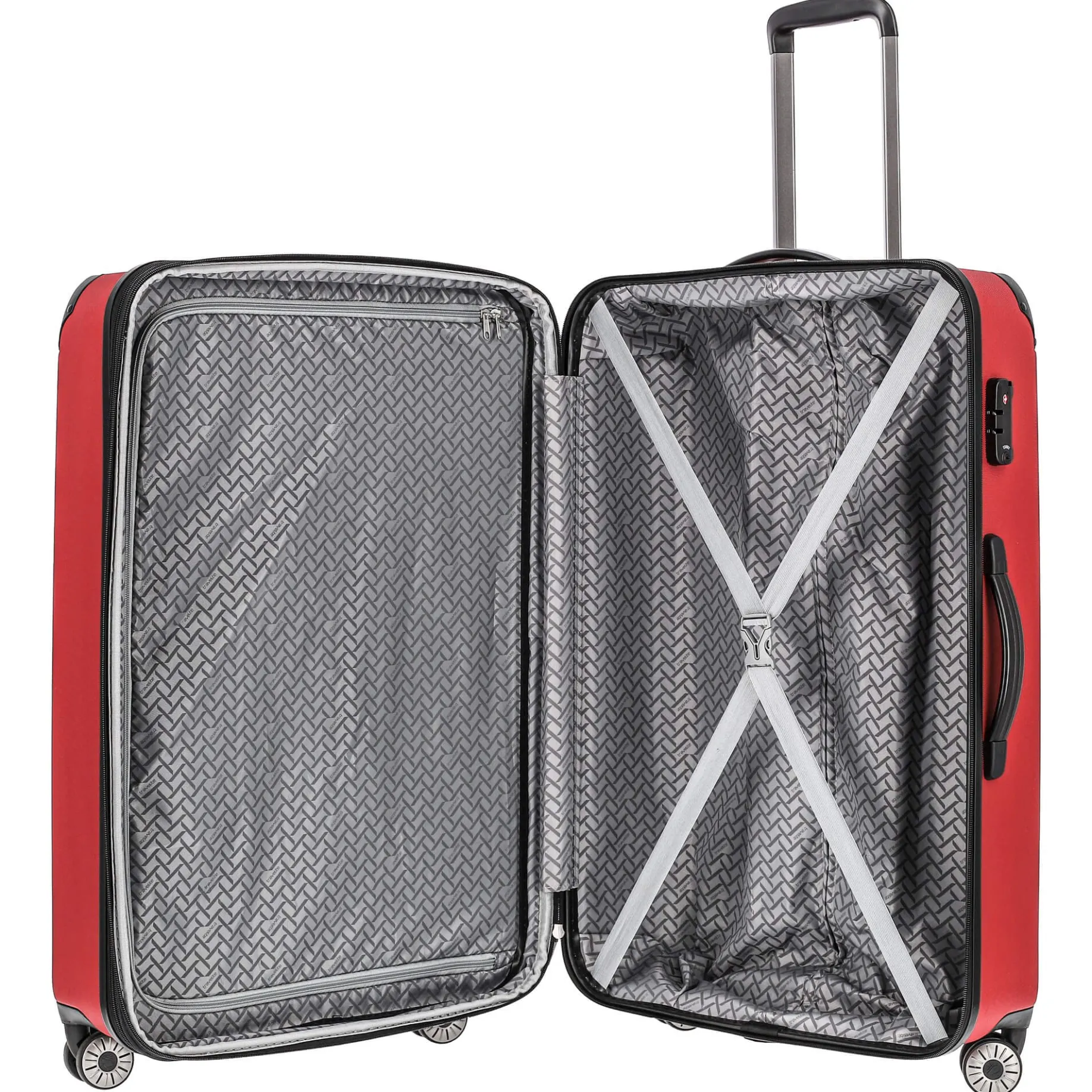 City - 4-Rollen-Trolley erw. L 77 cm (rot)