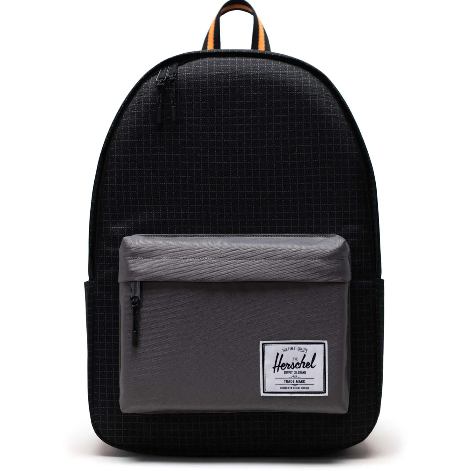 Classic XL 30 - Rucksack 47 cm (black grid/gargoyle/sun orange)