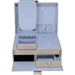 Corbello - Schmuckkoffer L 28 cm (taupe)