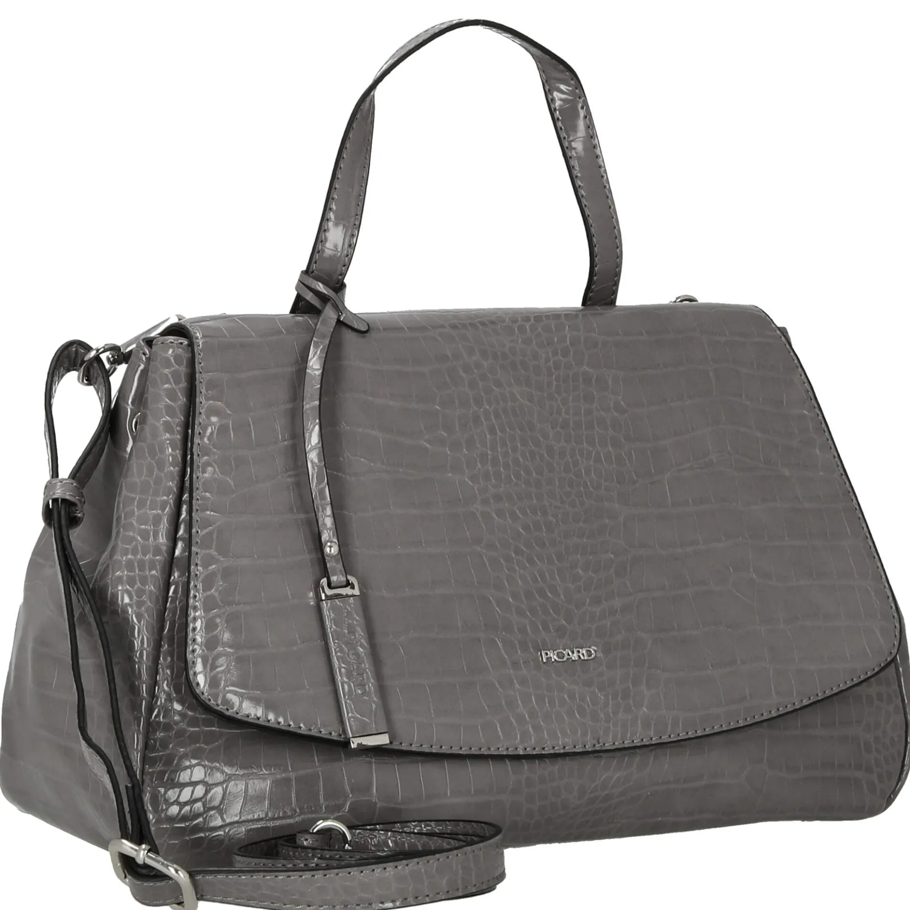 Croco - Handtasche 37 cm Synthetik (gravel)