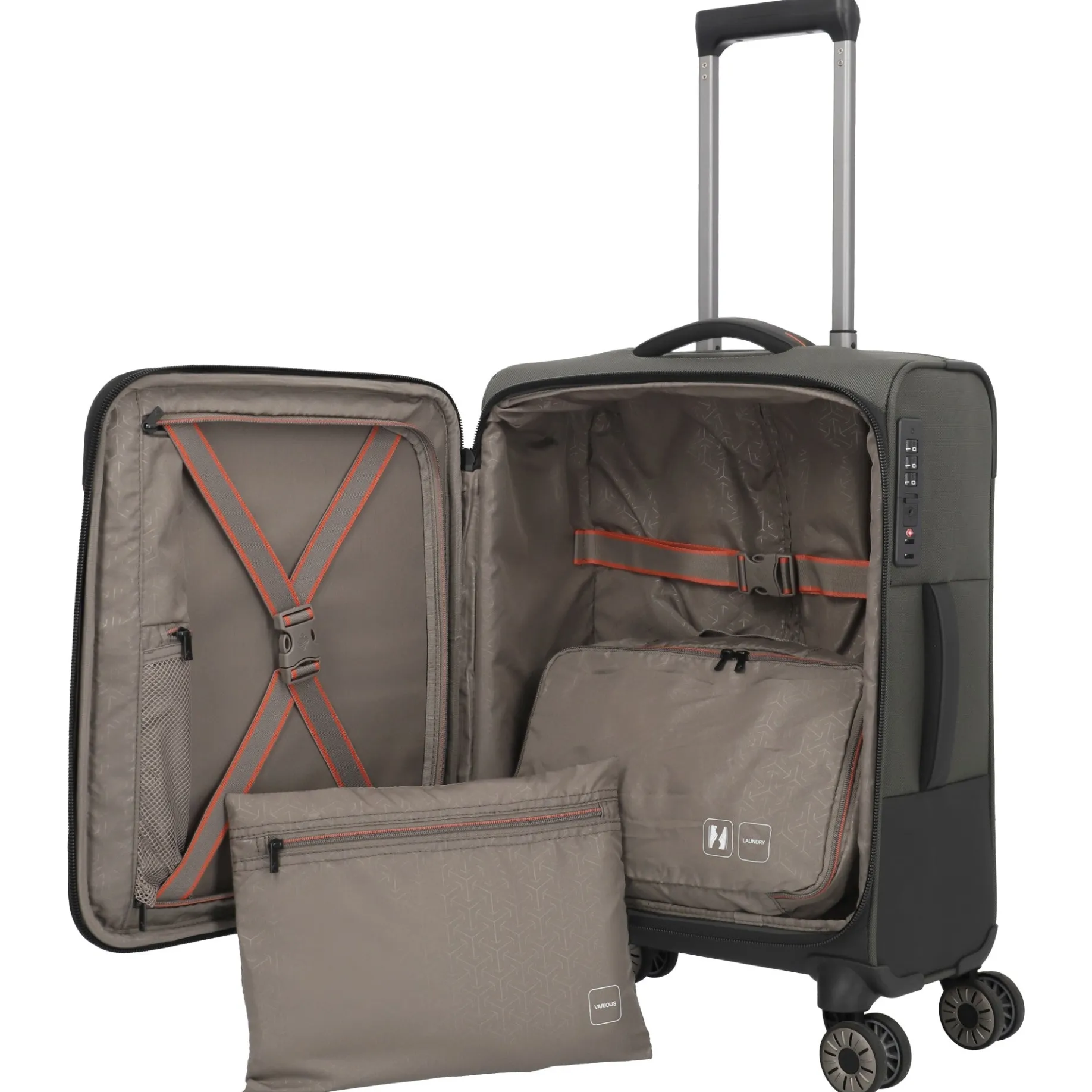 Crosslite - 4-Rollen-Kabinentrolley S 55 cm (oliv)