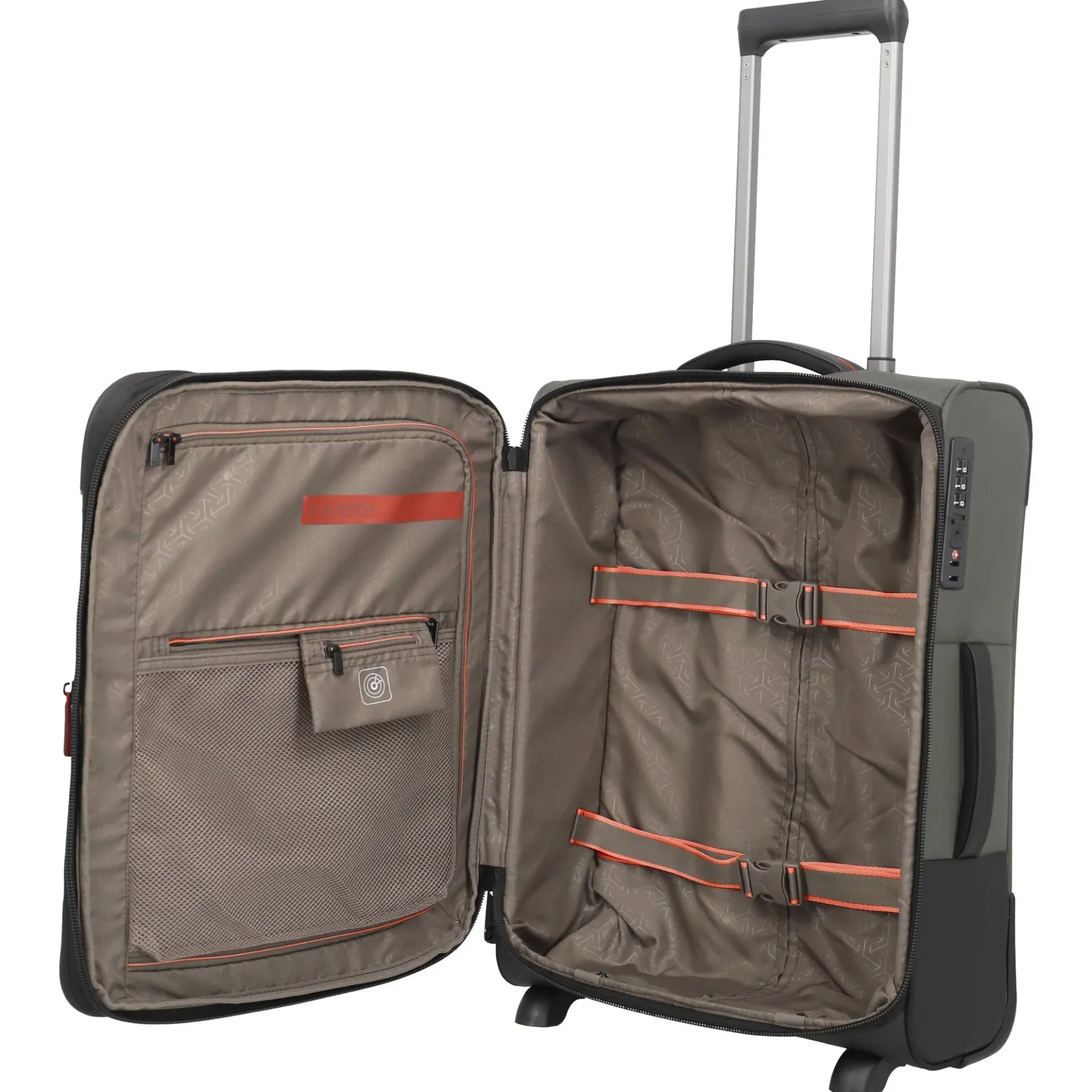 Crosslite - 2-Rollen-Kabinentrolley S 54 cm erw. (olive)
