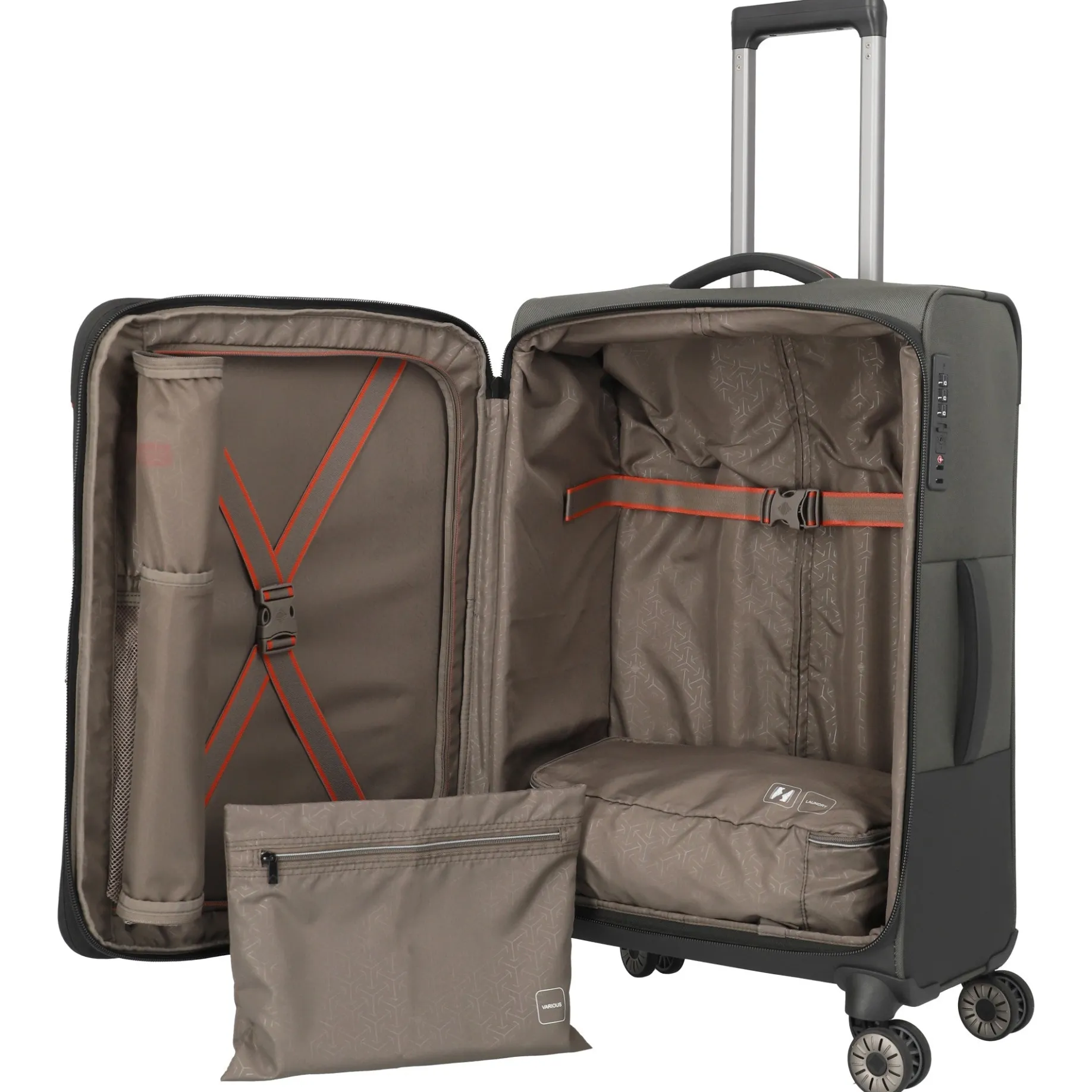Crosslite - 4-Rollen-Trolley M 66 cm erw. (oliv)
