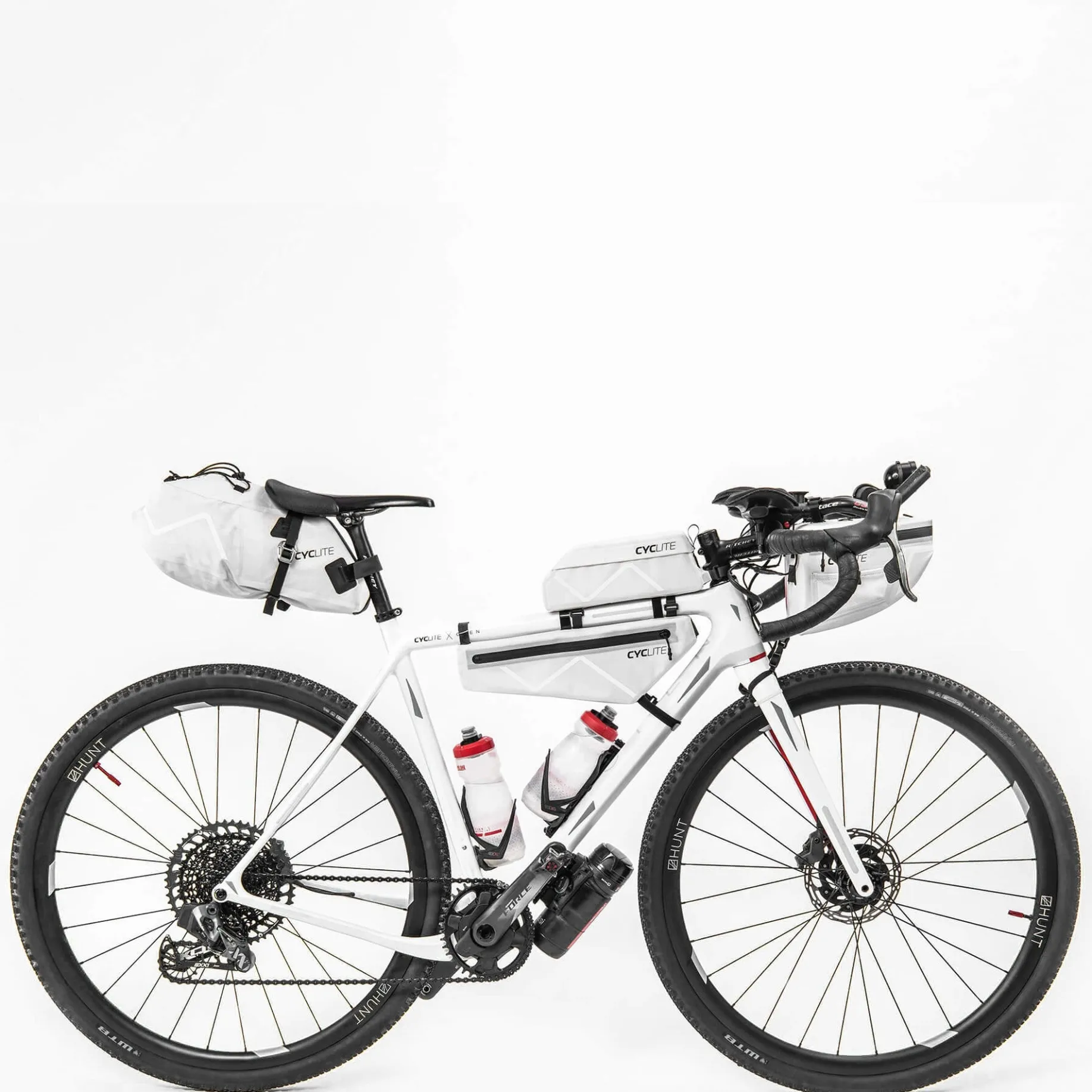 CYCLITE Race Set - Fahrradtaschen-Set 4tlg. (light grey)