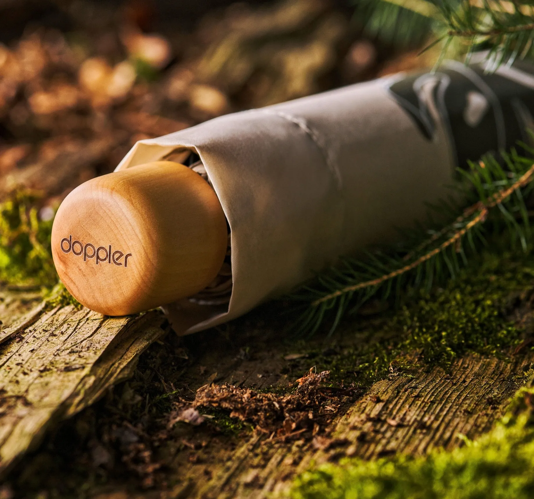 doppler Nature Mini - Taschenschirm (choice beige)