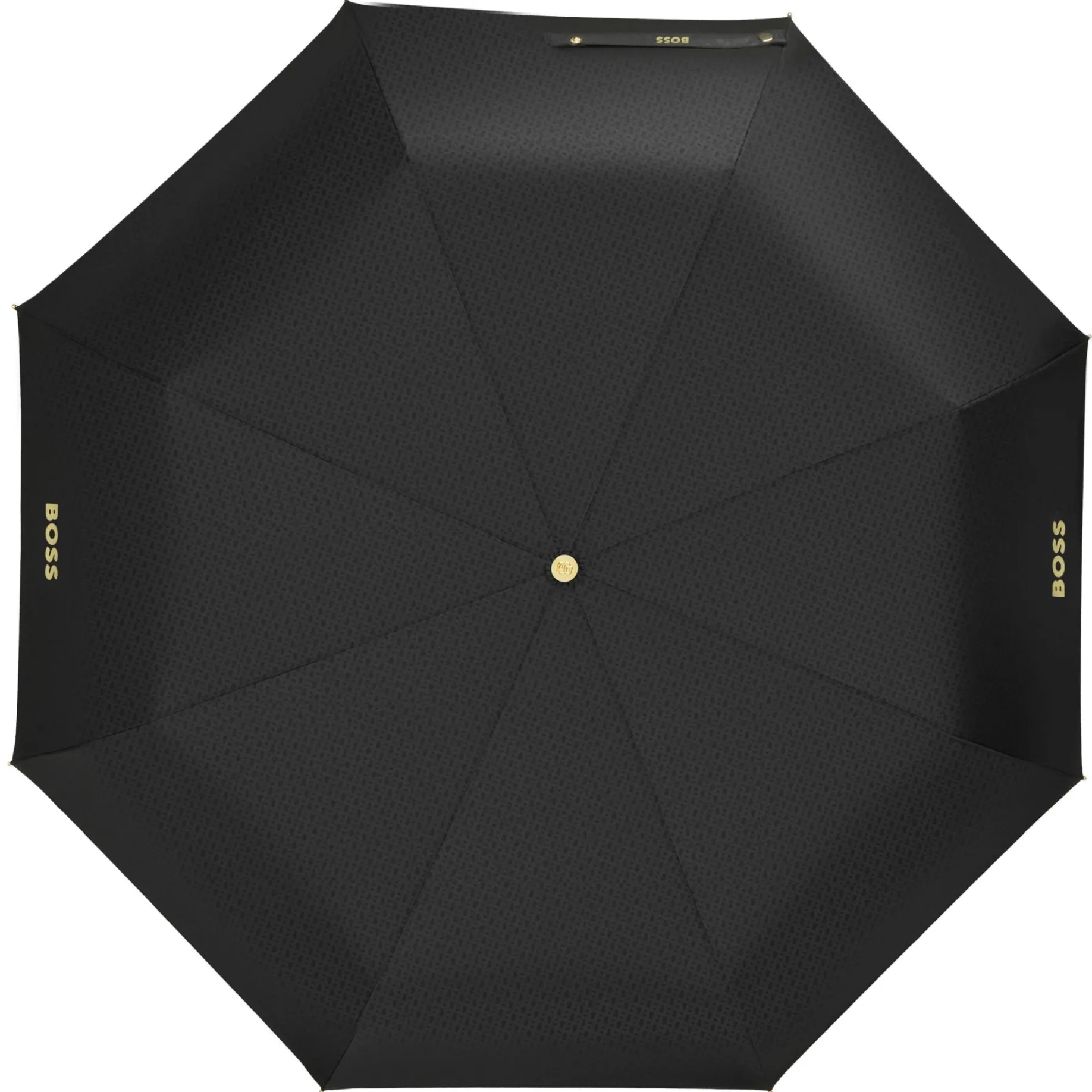 Double B - Taschenschirm Regenschirm (black & gold)