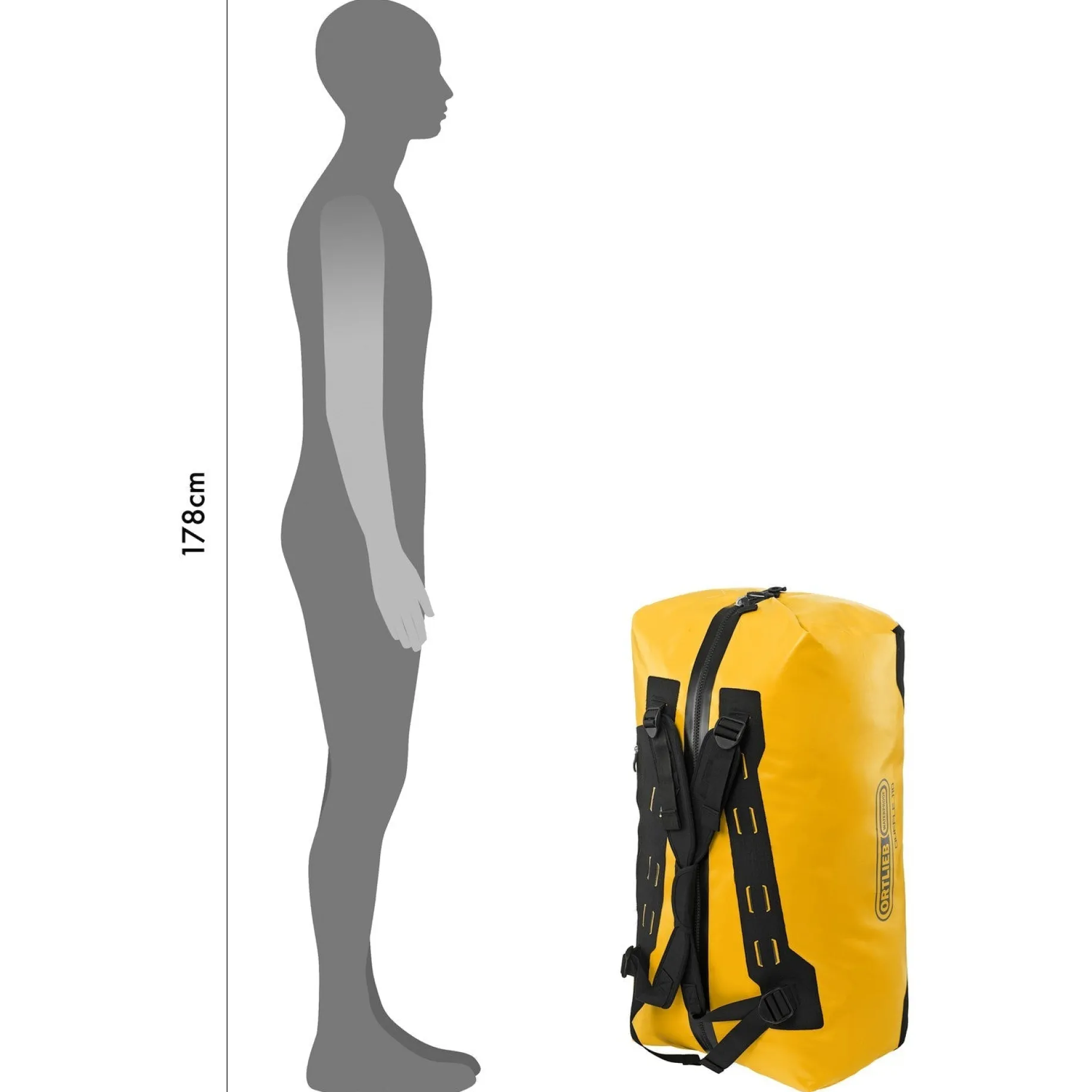 Duffle 110 - Reisetasche/ Rucksack 70 cm (yellow black)