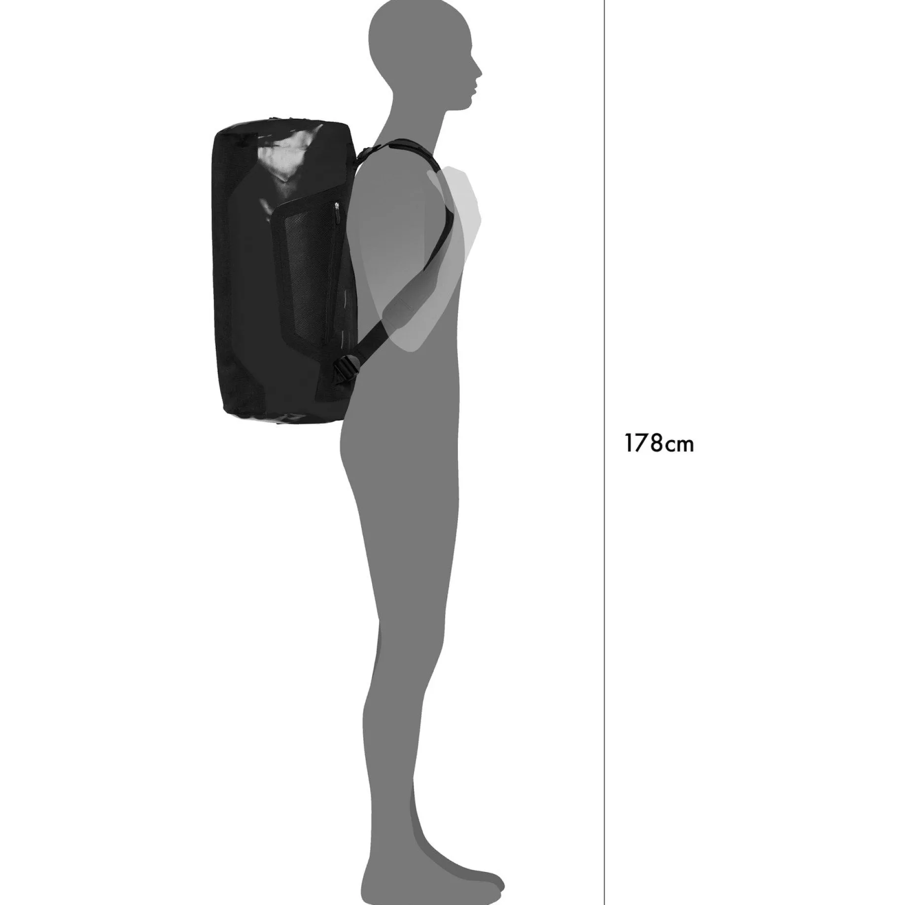 Duffle 60 - Reisetasche/ Rucksack 58 cm (black)