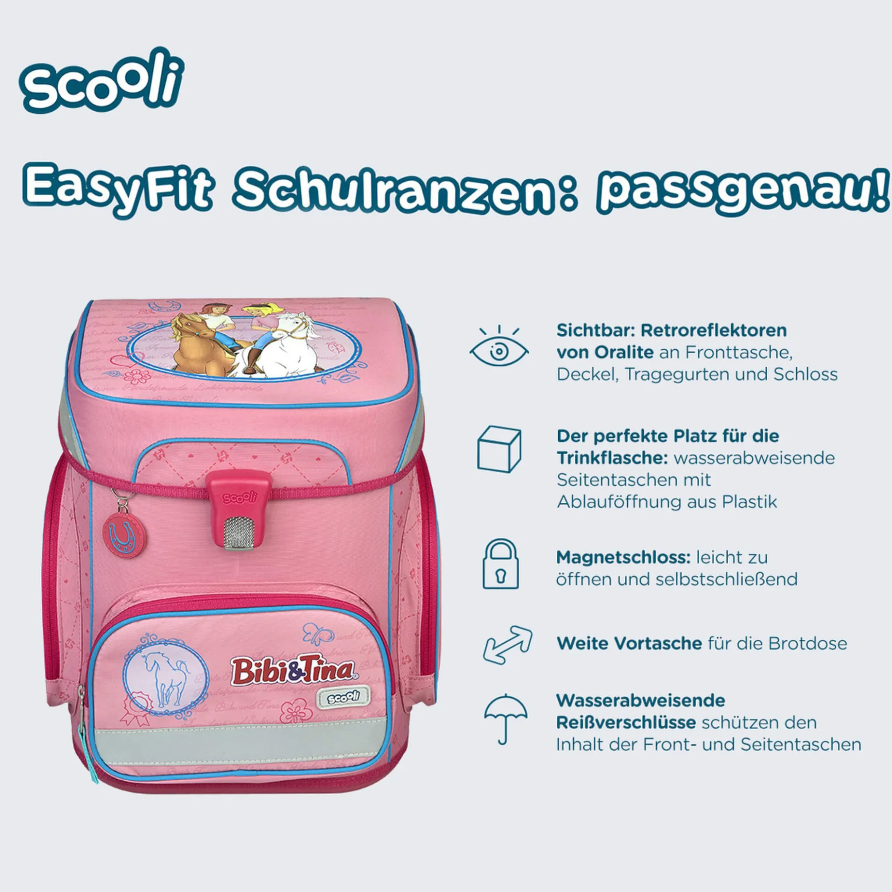 EasyFit - Schulranzen Set 5tlg. (Bibi&Tina)