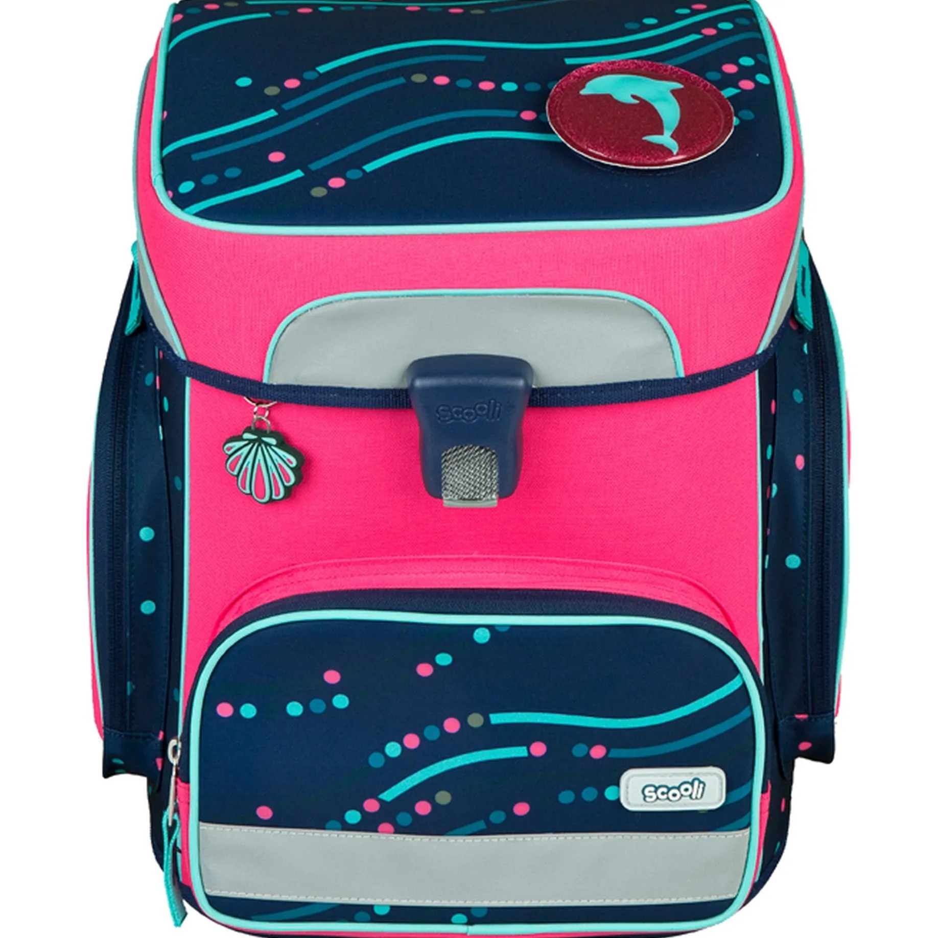EasyFit Glow DIN - Schulranzen Set 5tlg. (Dotty Dolphin)