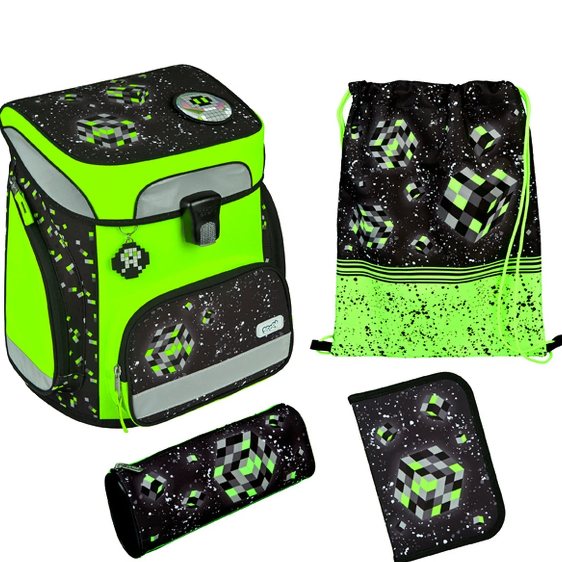 EasyFit Glow DIN - Schulranzen Set 5tlg. (Space Robot)