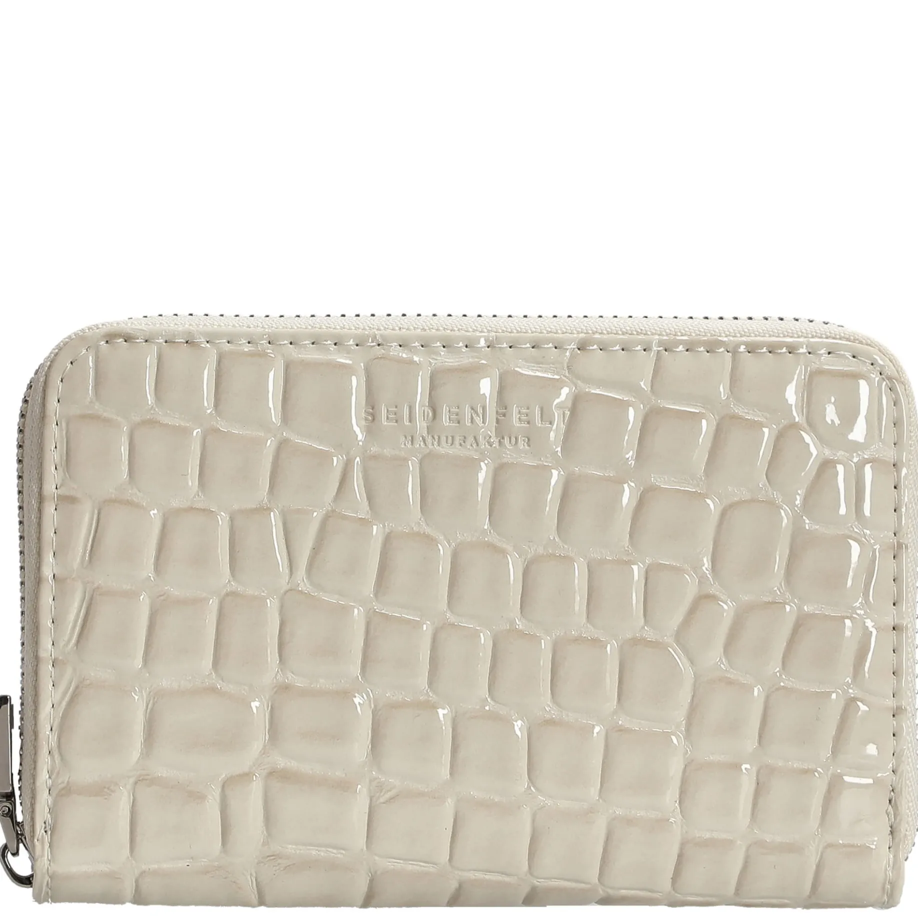 Ebba - Geldbörse 4cc 15 cm (croco print cream)