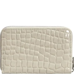 Ebba - Geldbörse 4cc 15 cm (croco print cream)