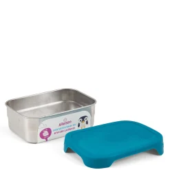 Edelstahl - Brotzeitbox 16.5 cm (petrol)