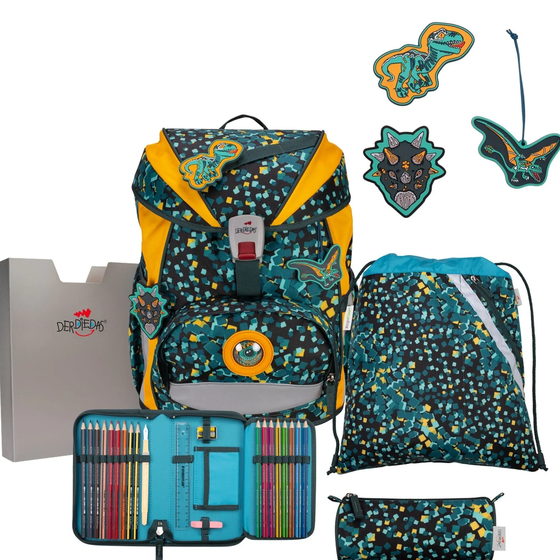 ErgoFlex - Schulranzen Set 5tlg. 800g (Dino Time)