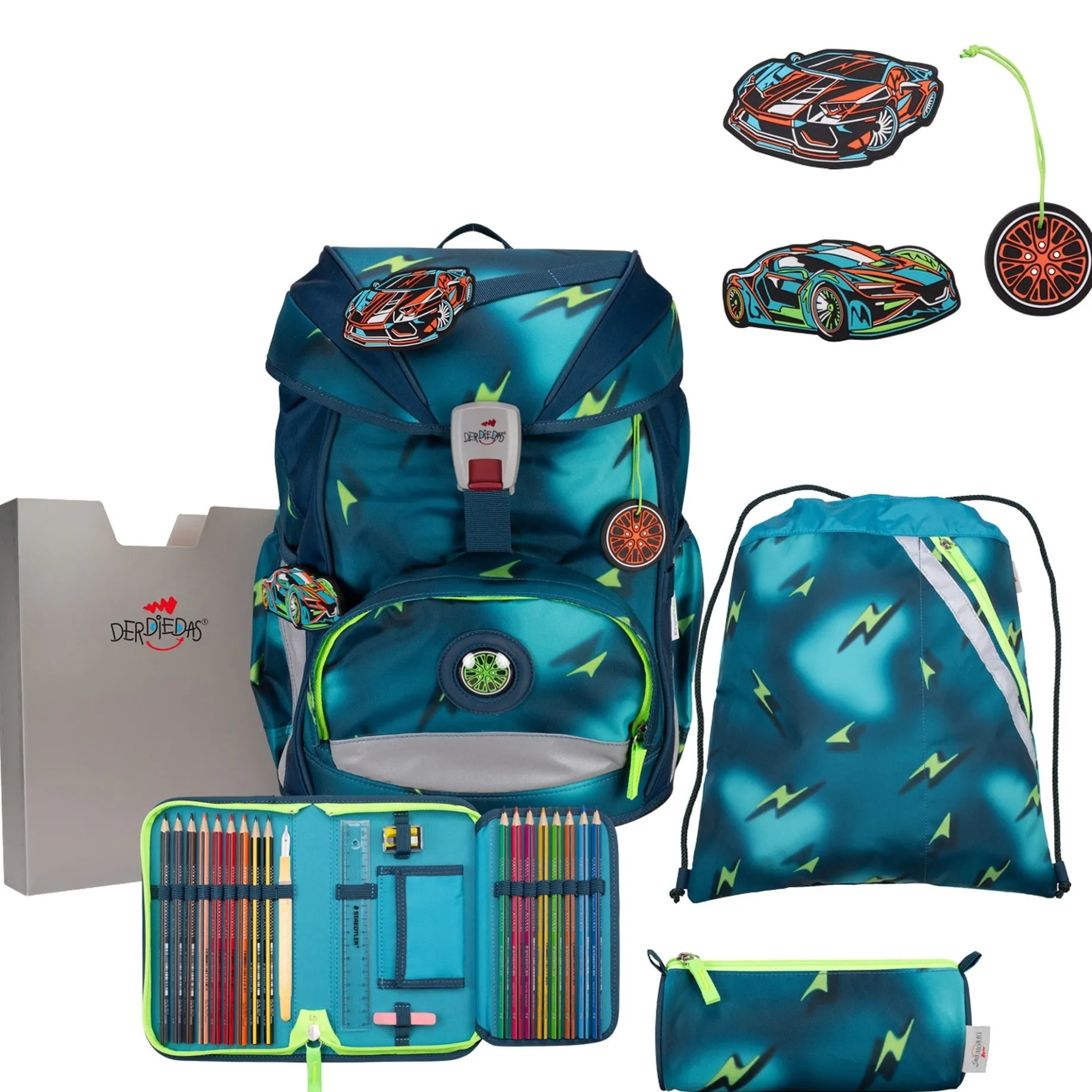 ErgoFlex - Schulranzen Set 5tlg. 800g (Magic Light)