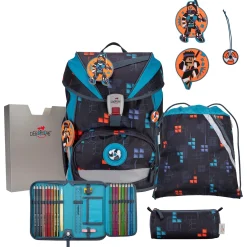 ErgoFlex - Schulranzen Set 5tlg. 800g (Ninja Fighter)