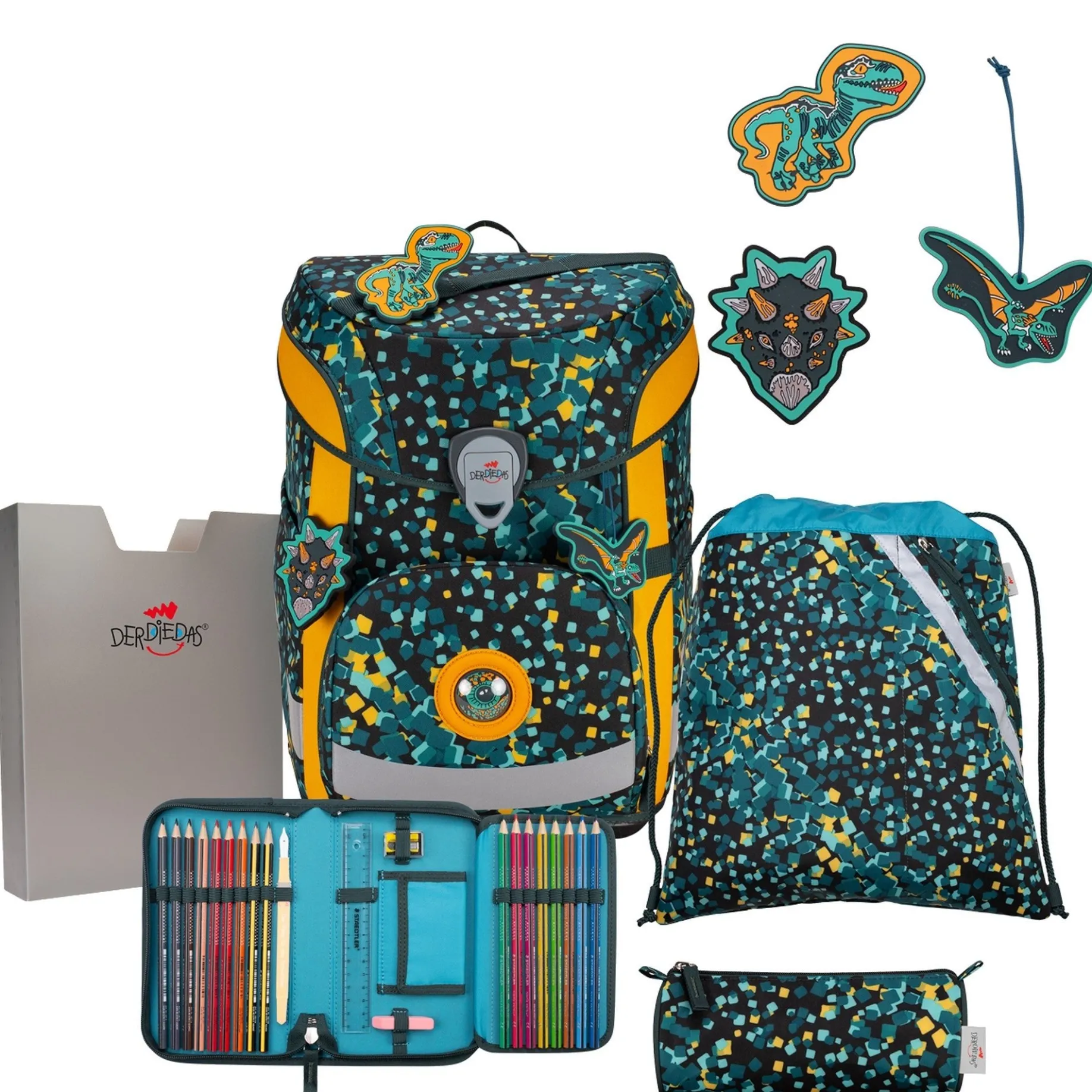 ErgoFlex Easy - Schulranzen Set 5tlg. 950 g (Dino Time)