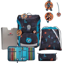 ErgoFlex Easy - Schulranzen Set 5tlg. 950 g (Ninja Fighter)