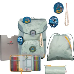 ErgoFlex Easy Exclusive ECO - Schulranzen Set 5tlg. 950g (Grey Planet)
