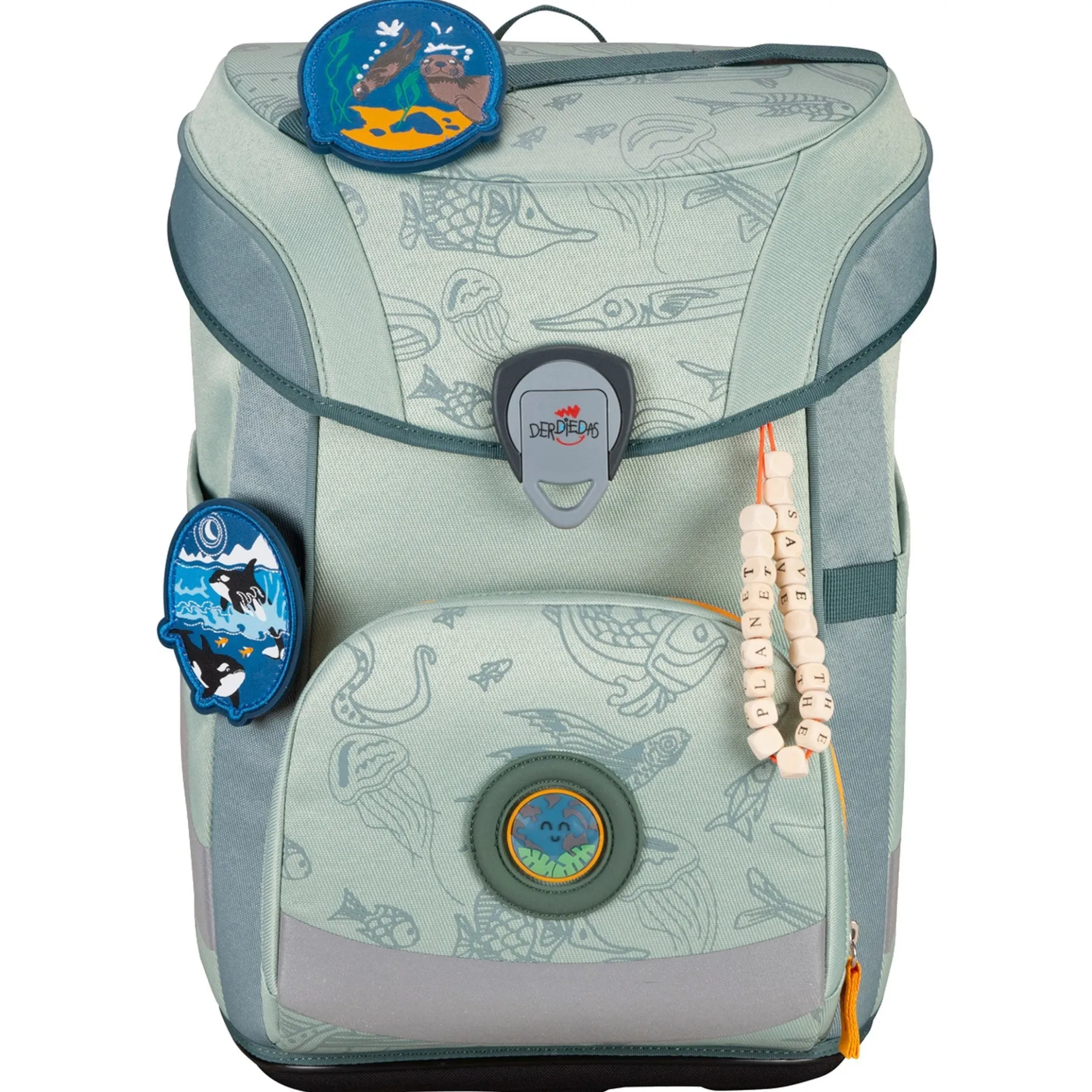 ErgoFlex Easy Exclusive ECO - Schulranzen Set 5tlg. 950g (Grey Planet)