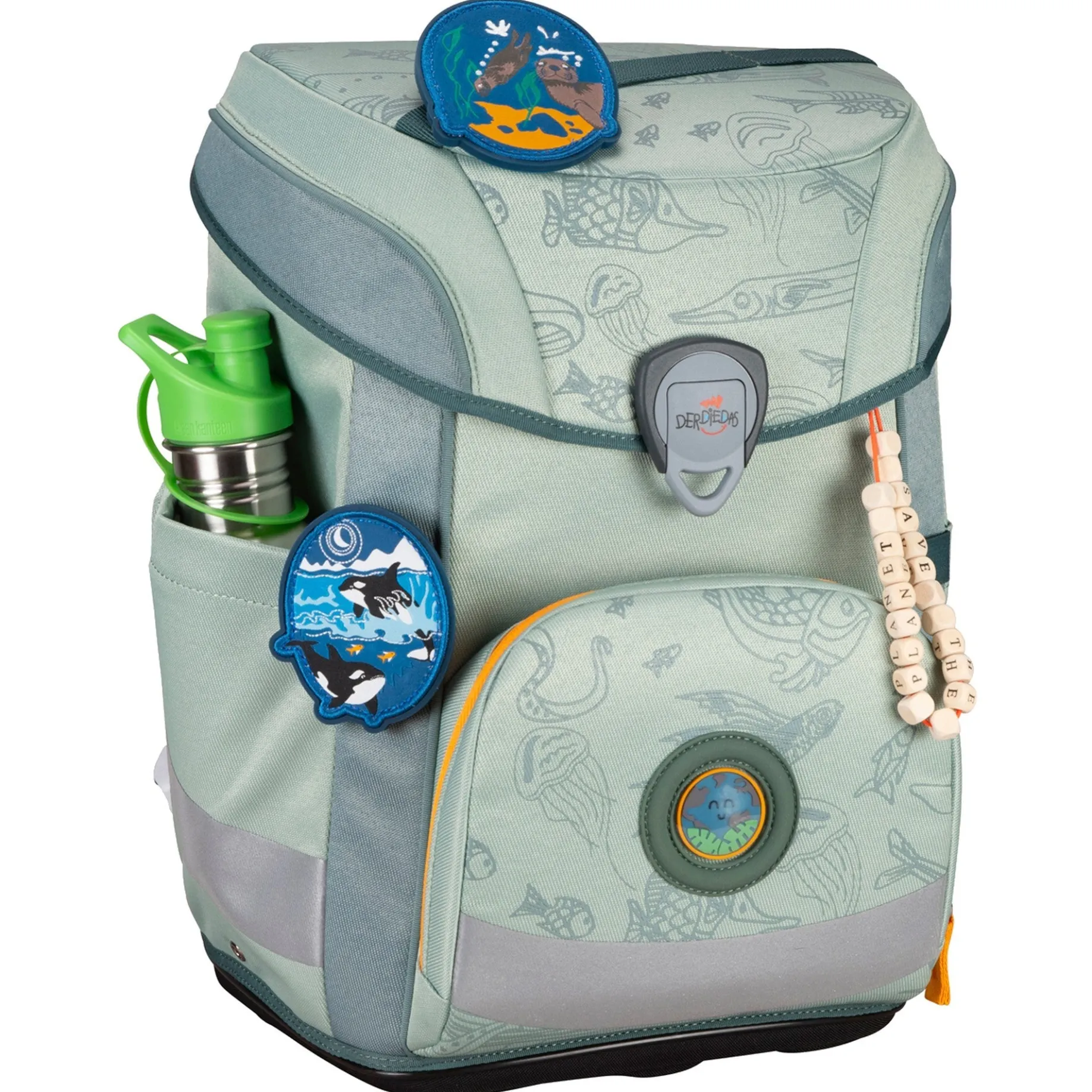 ErgoFlex Easy Exclusive ECO - Schulranzen Set 5tlg. 950g (Grey Planet)
