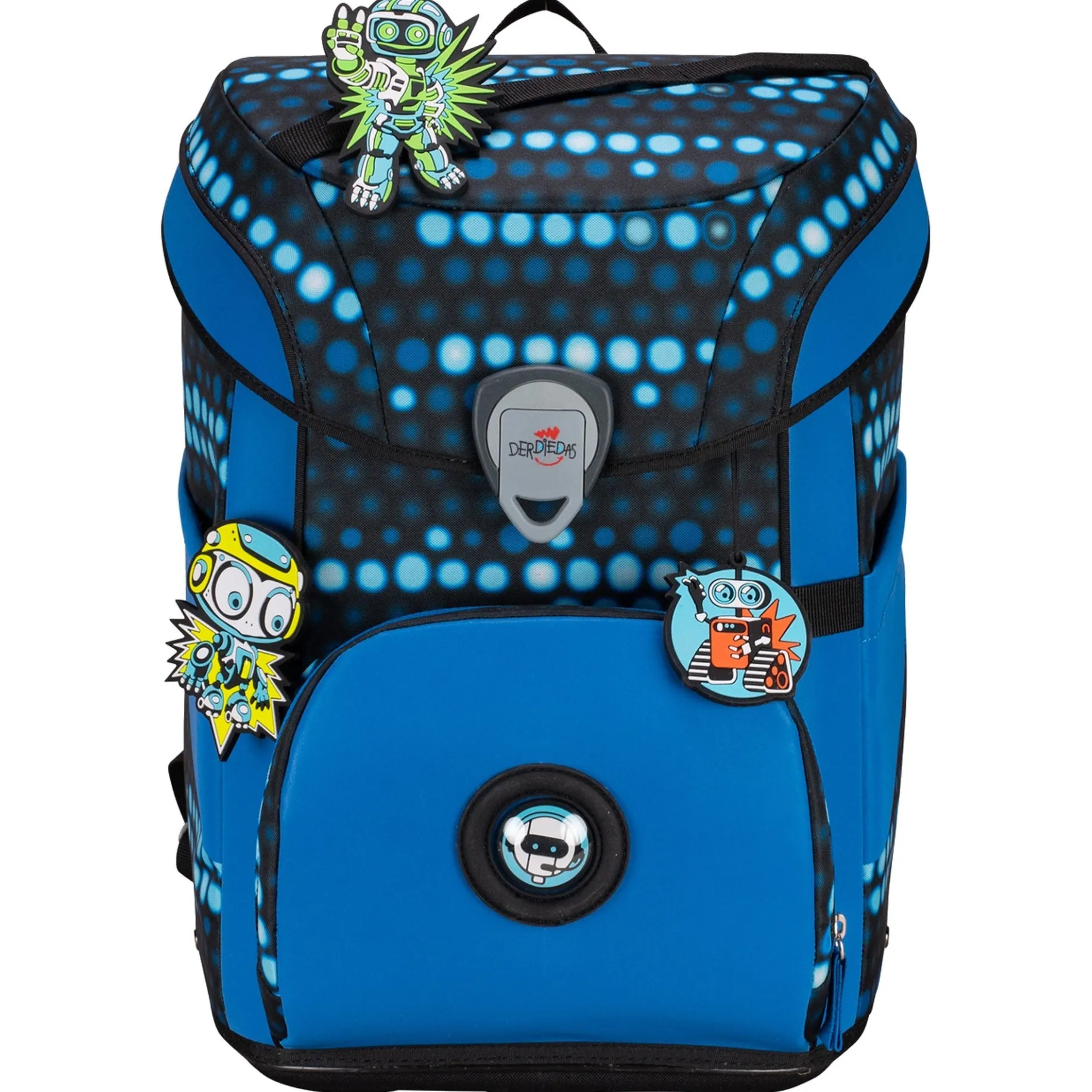 ErgoFlex Easy Exklusiv Superflash - Schulranzen Set 5 tlg. 950g (Blue Robot)