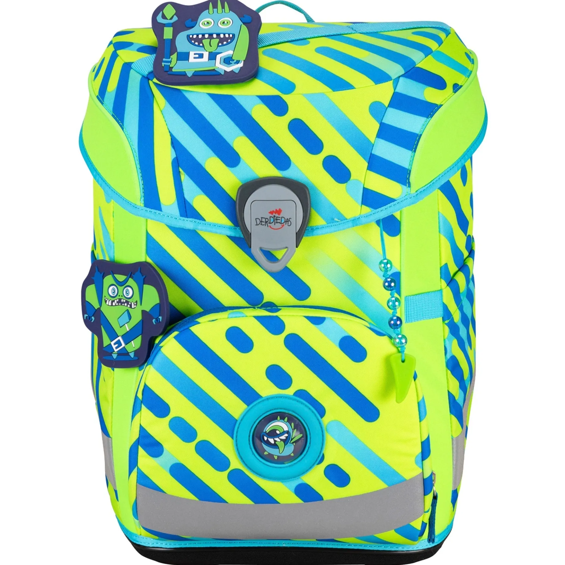 ErgoFlex Easy Superflash Neon - Schulranzen Set 5tlg. 950 g (Monster)