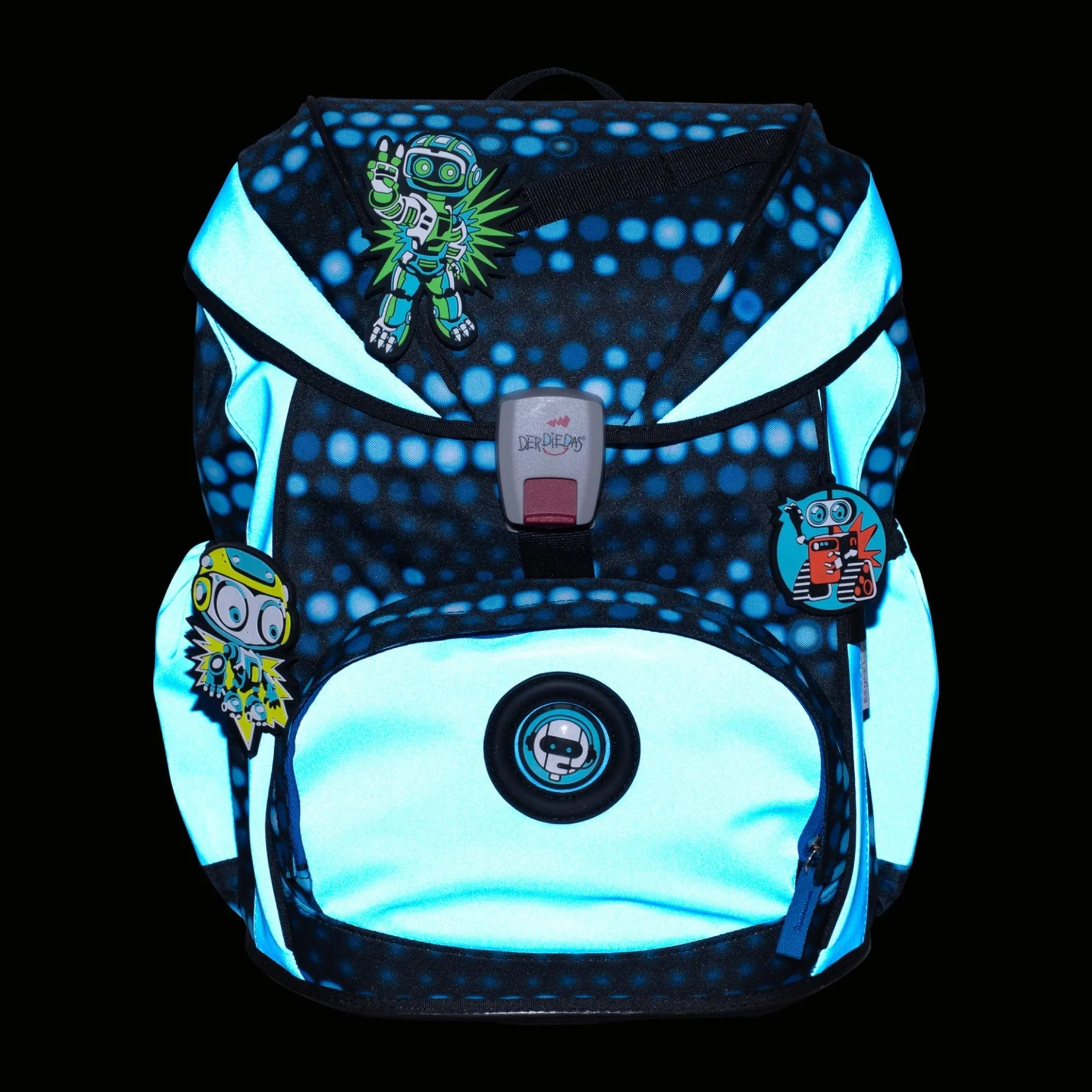 ErgoFlex Exklusiv Superflash - Schulranzen Set 5tlg. 800g (Blue Robot)