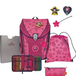 ErgoFlex Max Superflash Neon - Schulranzen Set 5tlg. 950g (Neon Star)