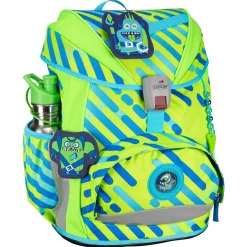 ErgoFlex Superflash Exklusiv Neon - Schulranzen Set 5tlg. 800g (Monster)