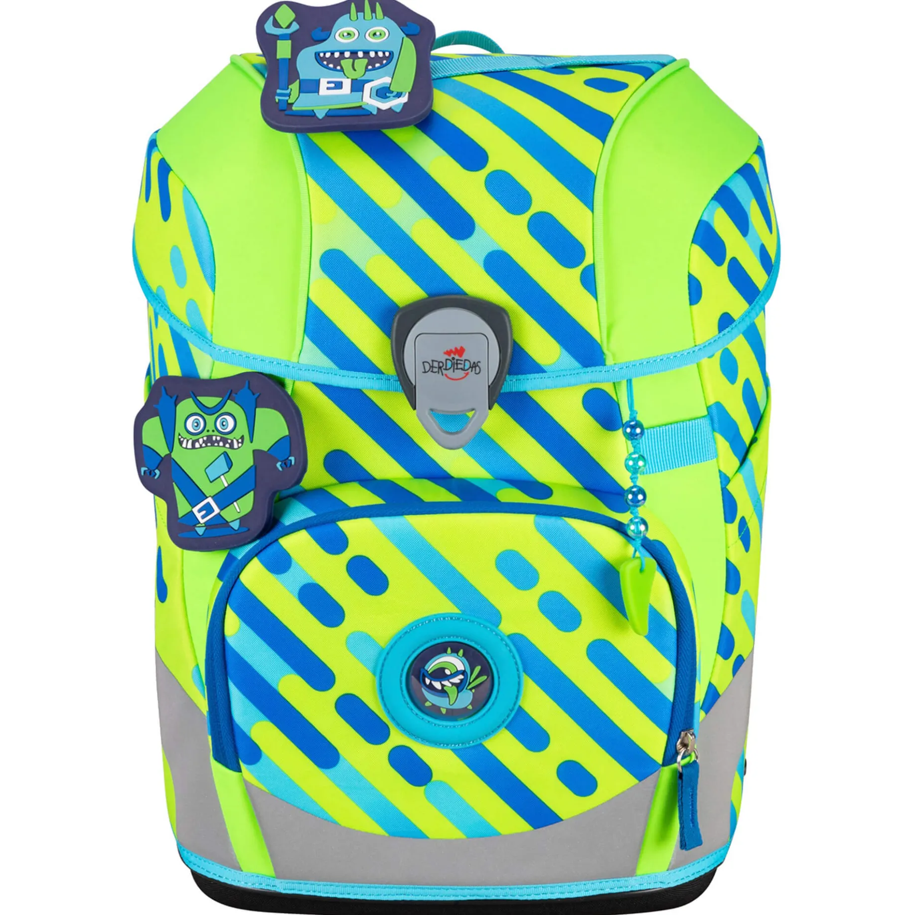 ErgoFlex Tiny Exklusiv Neon - Schulranzen Set 5tlg. 900g (Monster)