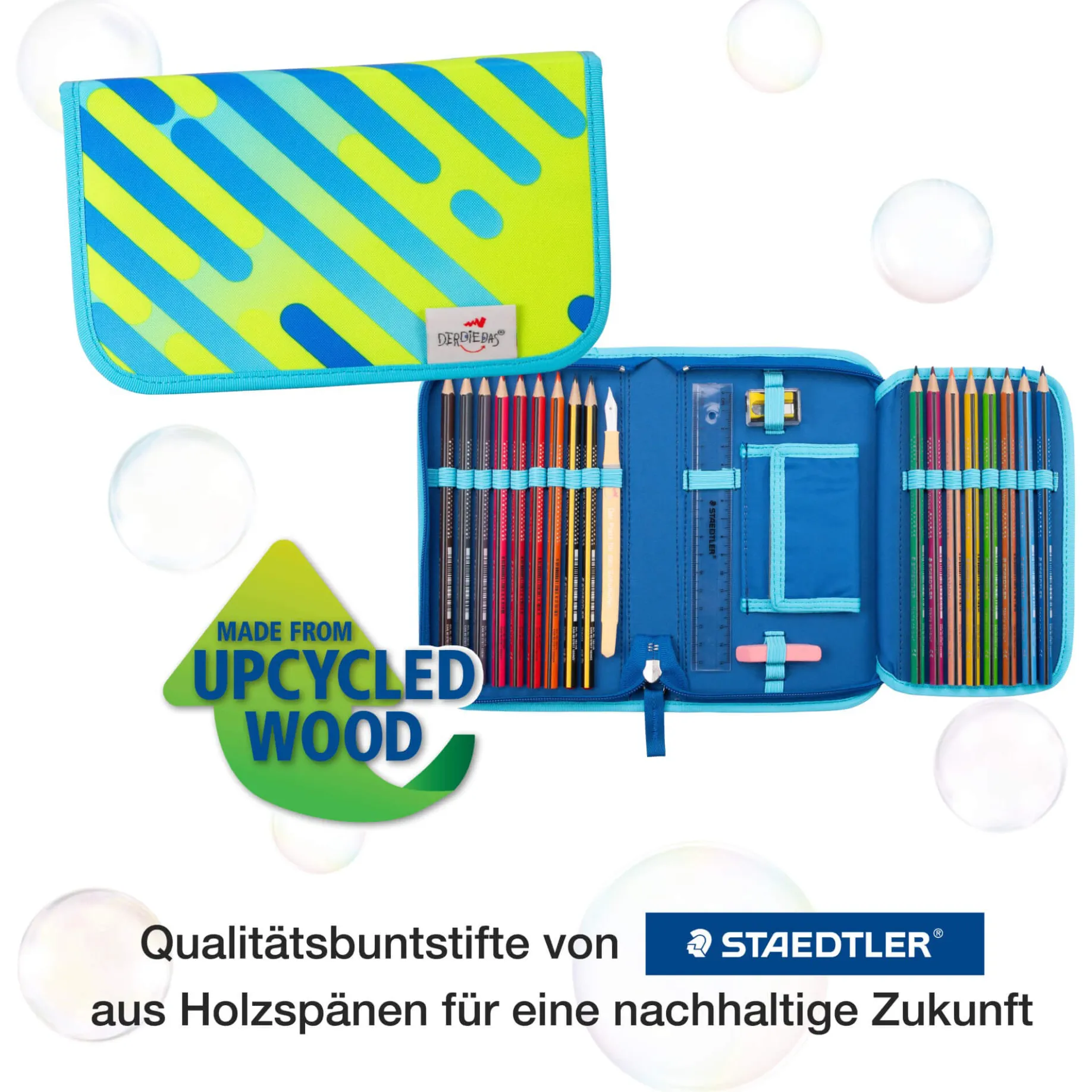 ErgoFlex Tiny Exklusiv Neon - Schulranzen Set 5tlg. 900g (Monster)