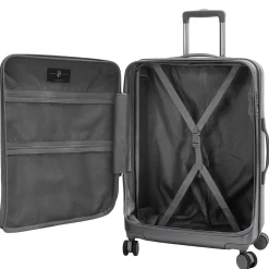 EZ Fashion - 4-Rollen-Trolley M 66 cm erw. (charcoal)
