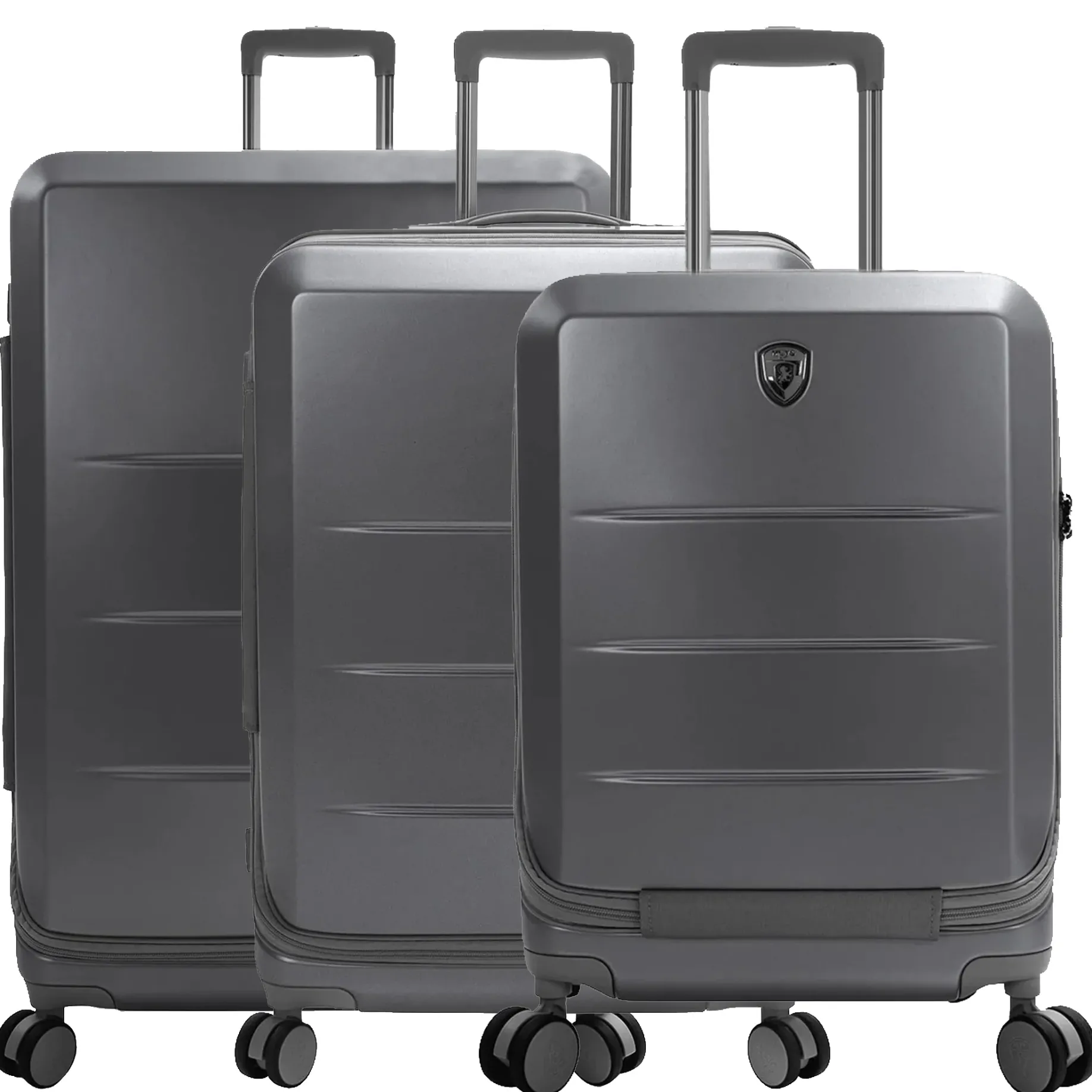 EZ Fashion - 4-Rollen-Trolley Set 3tlg. 15.6" erw. (charcoal)