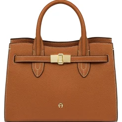 Farah - Henkeltasche M 28 cm (Farbe: cognac brown)