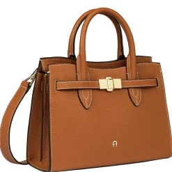 Farah - Henkeltasche M 28 cm (Farbe: cognac brown)