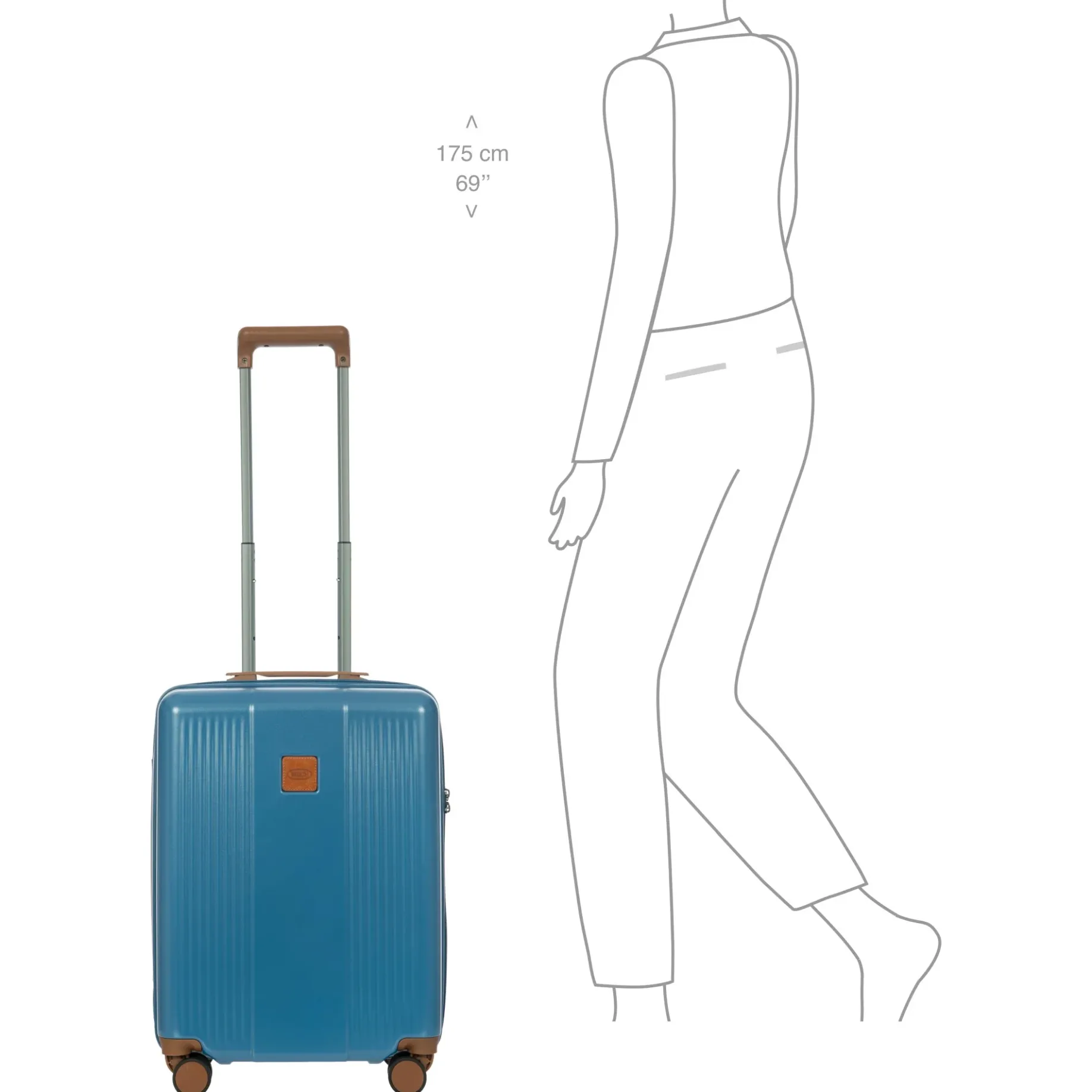 Ferrara - 4-Rollen-Kabinentrolley 55 cm (denim)