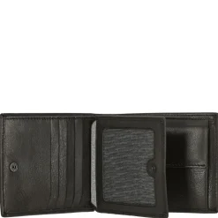 Finns Petter - Geldbörse mit Klappe seitw. 12cc 12 cm RFID (black)