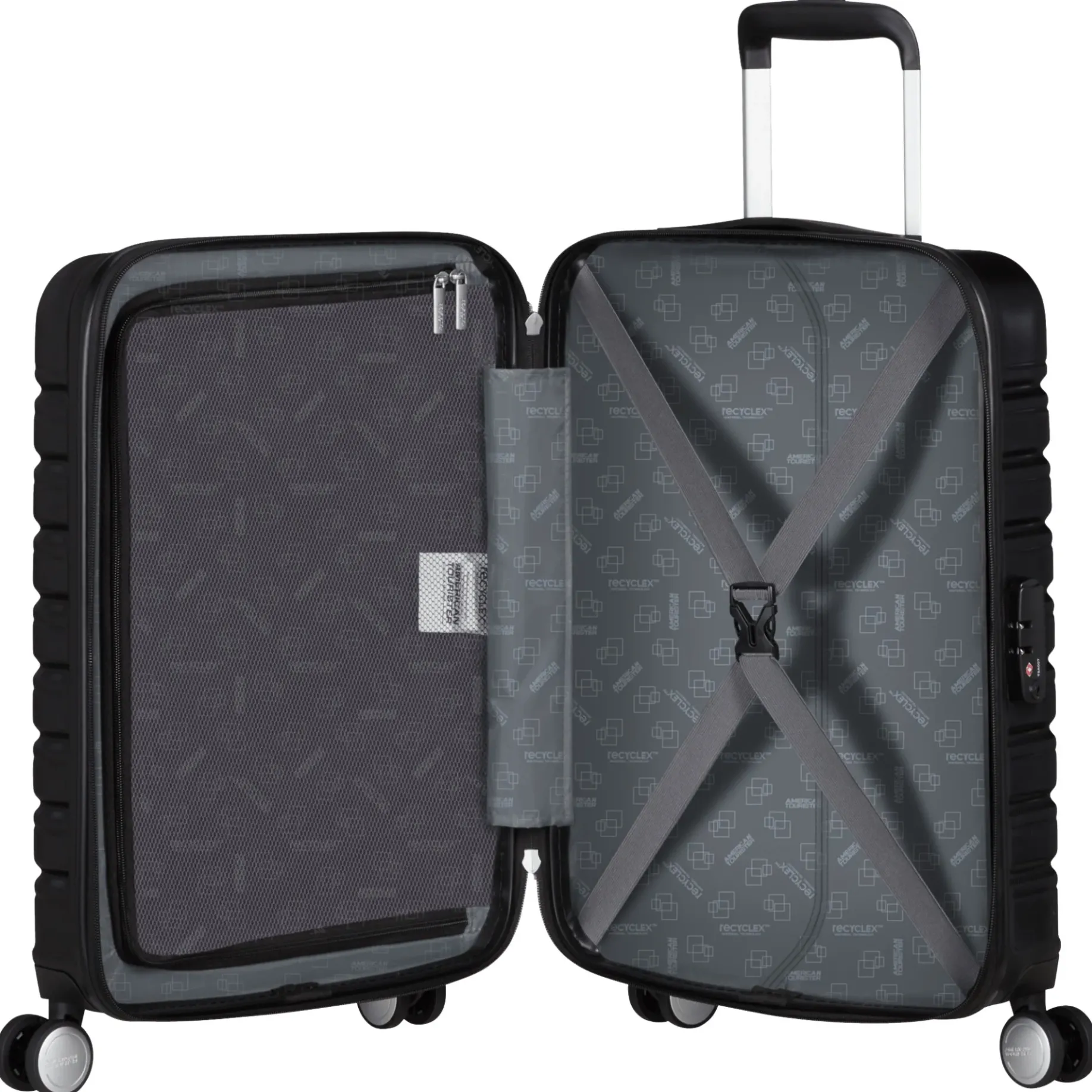 Flashline - 4-Rollen-Kabinentrolley 55 cm (schwarz)