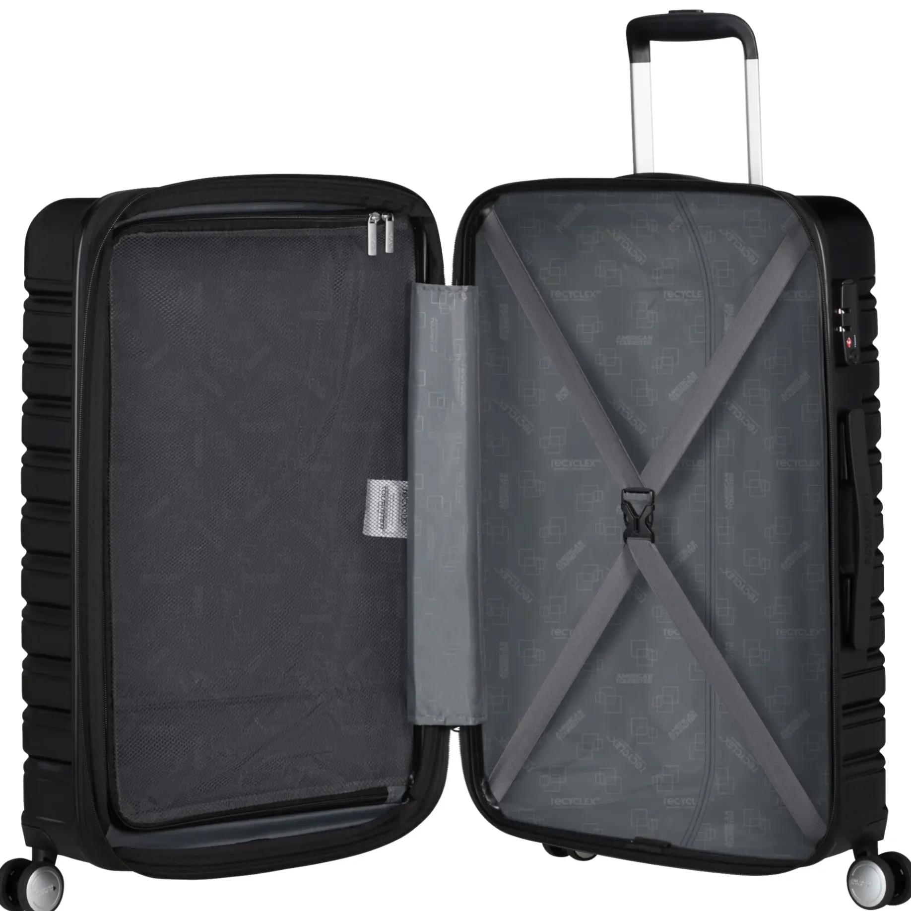Flashline - 4-Rollen-Trolley 67 cm erw. (schwarz)