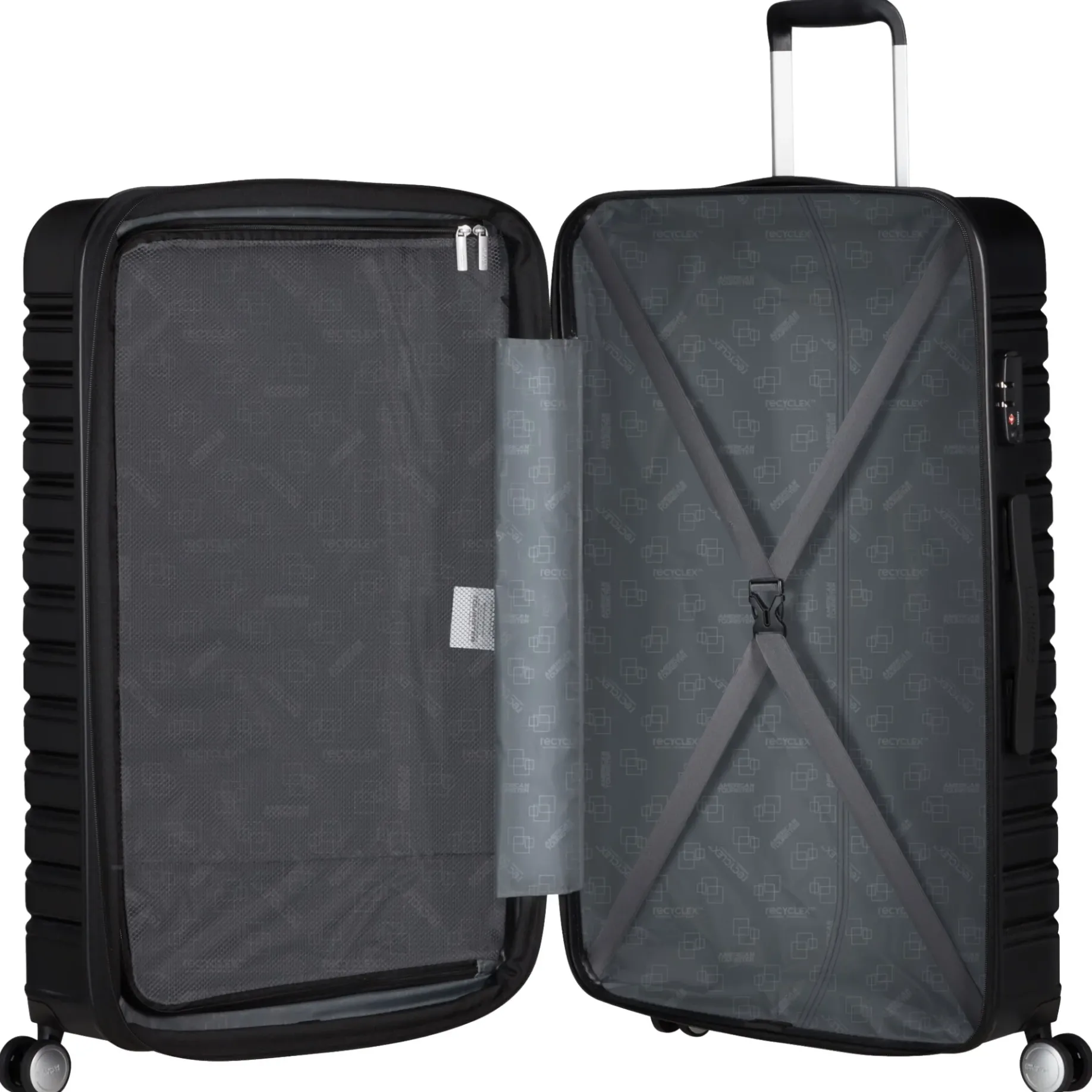 Flashline - 4-Rollen-Trolley 78 cm erw. (schwarz)