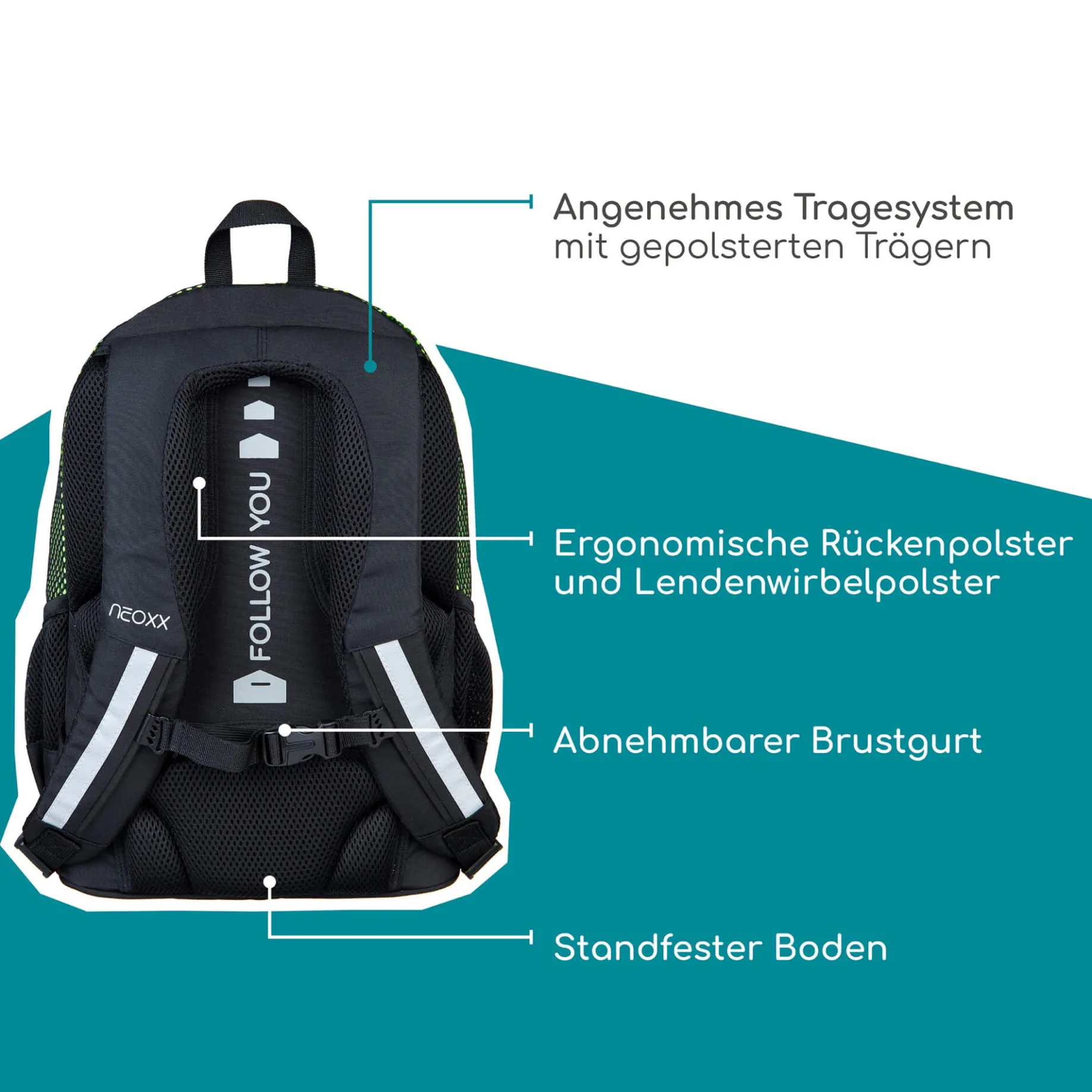 FLOW - Schulrucksack 42.5 cm (All about Neon)