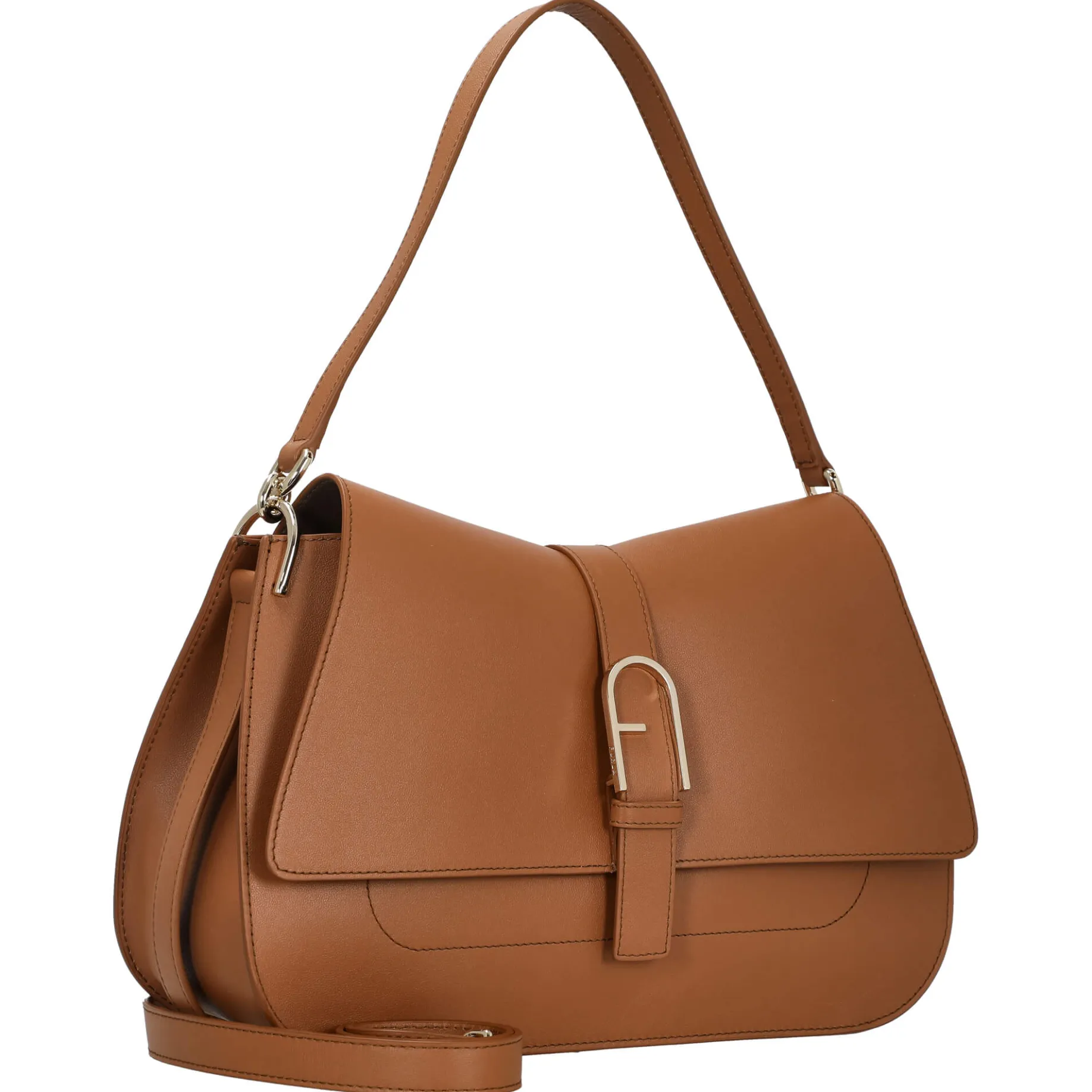 Flow L - Schultertasche 33 cm (brandy)